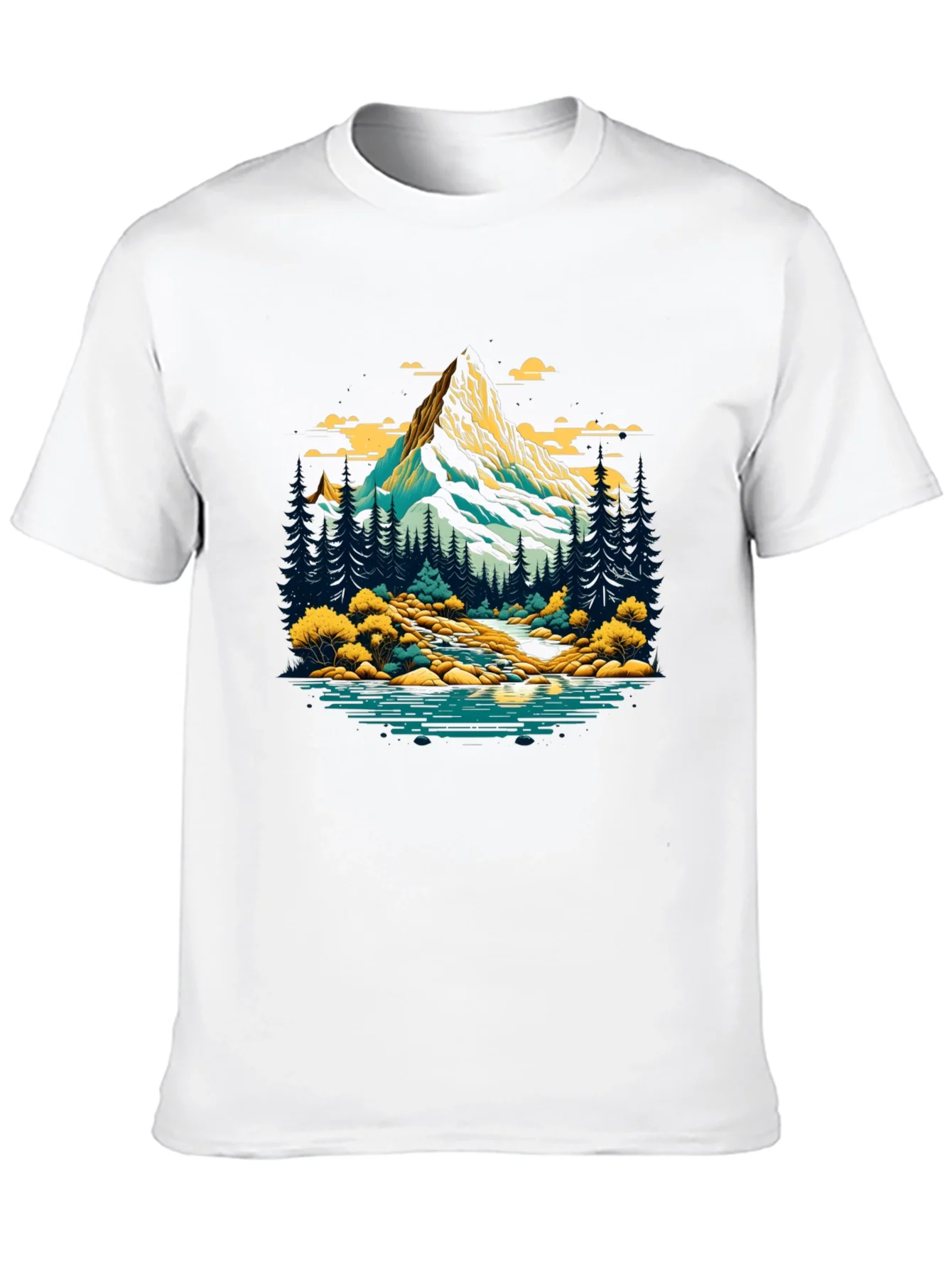 Rebbecca Mountain River Graphic T-Shirt
