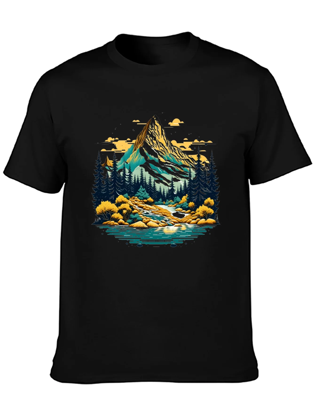 Rebbecca Mountain River Graphic T-Shirt