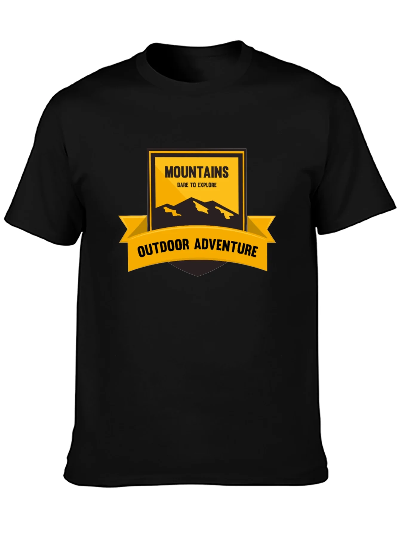 Camiseta Negra Aventura al Aire Libre Monta?as