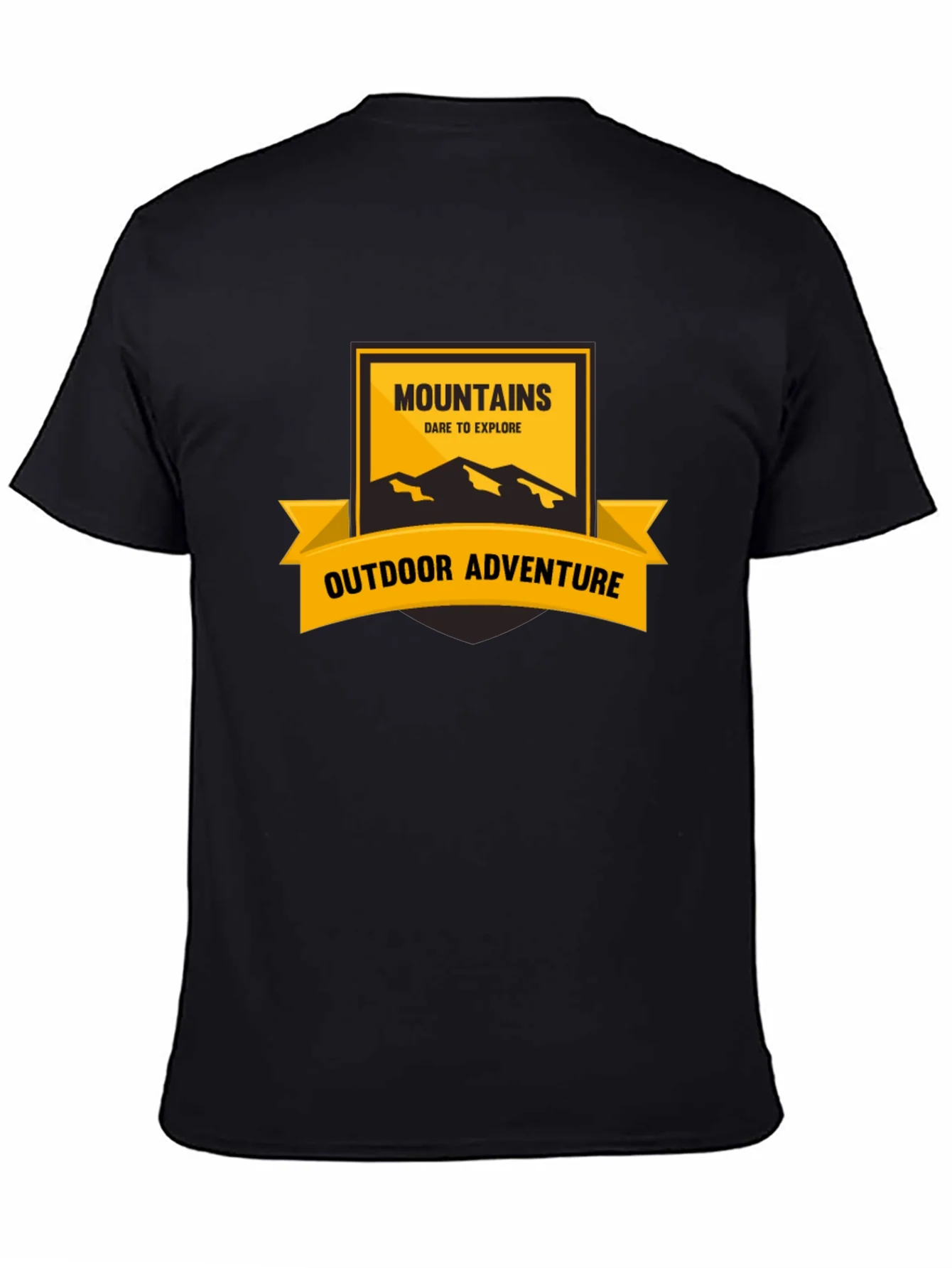 Camiseta Negra Aventura al Aire Libre Monta?as