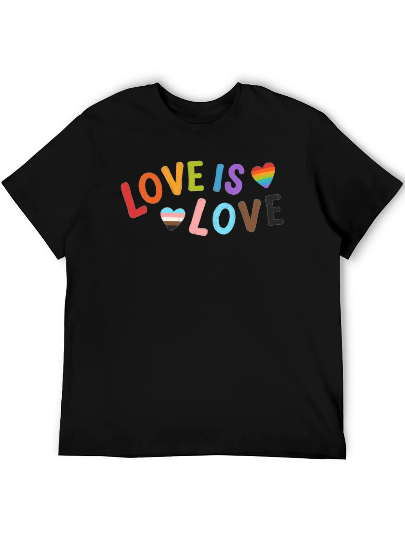 Camiseta Negra Love is Love para Orgullo LGBT