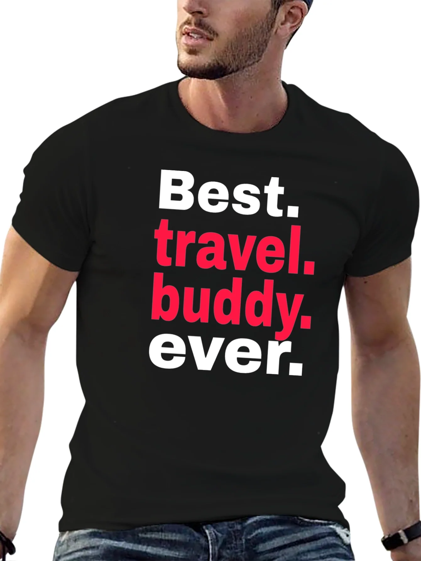 Camiseta Negra Mejor Compa?ero de Viaje
