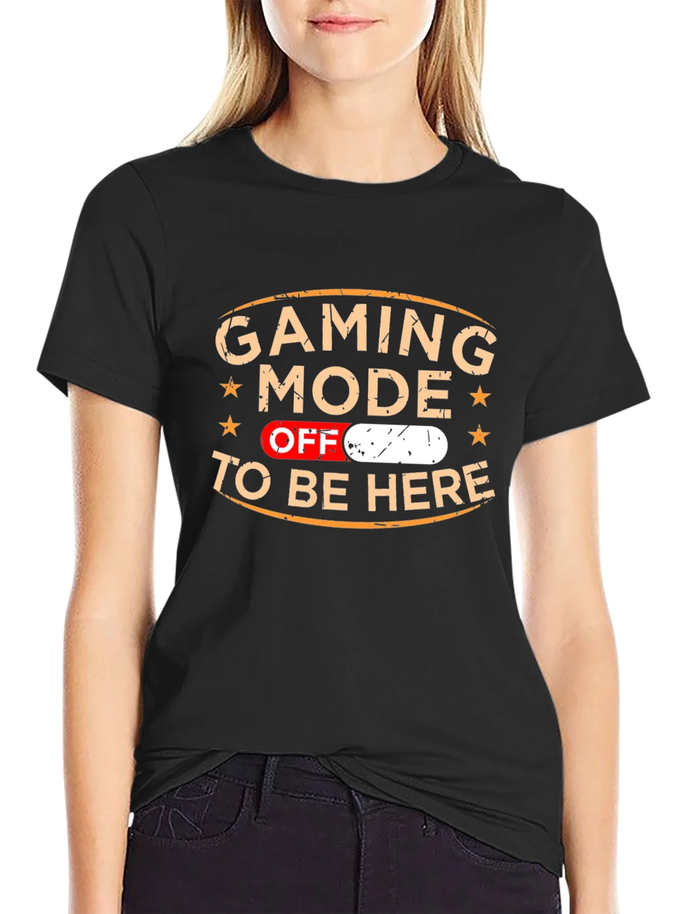 Camiseta Gaming Mode Off - Divertida y c¨®moda