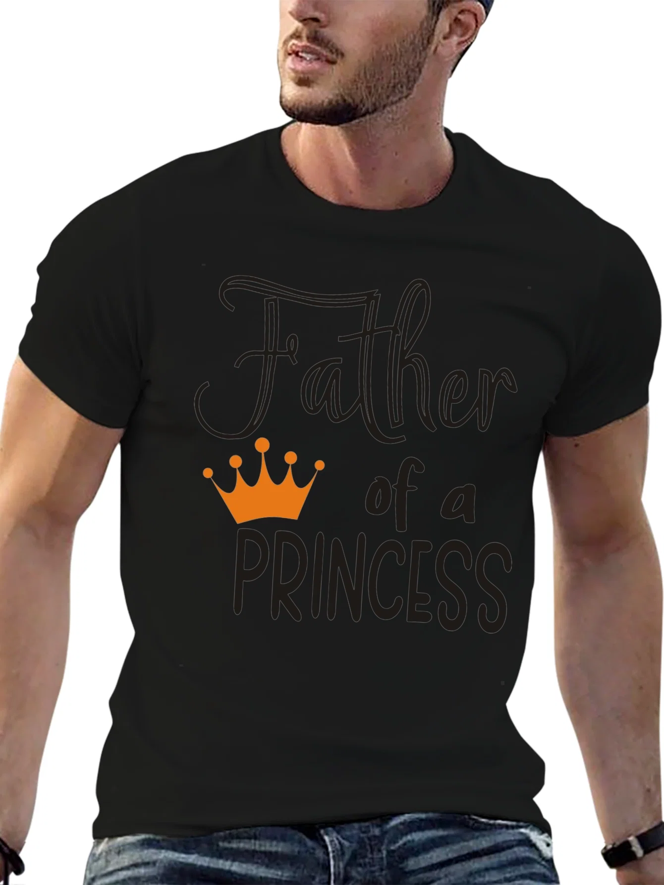 Rebbecca Father of a Princess T-Shirt - Black