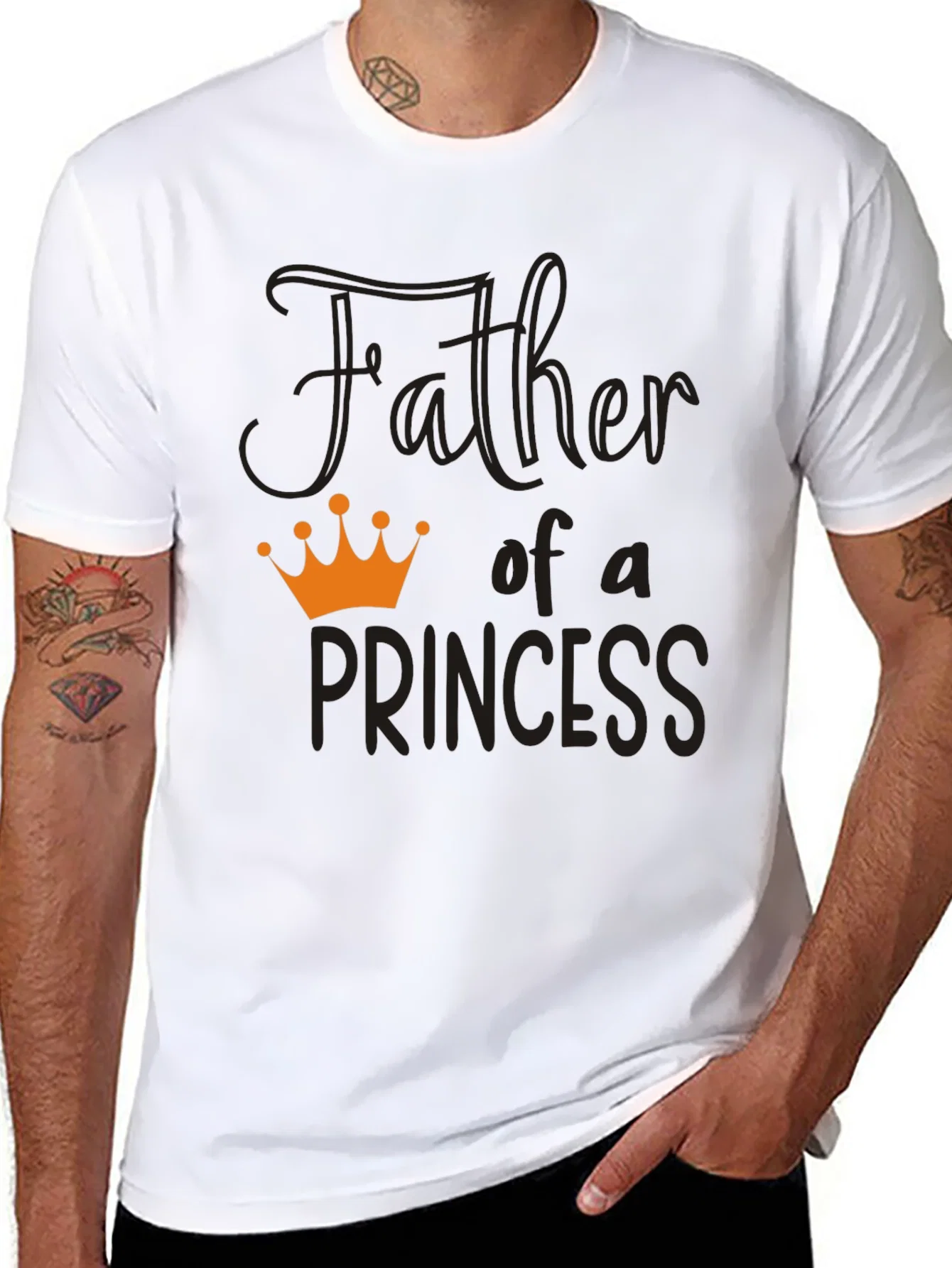 Rebbecca Father of a Princess T-Shirt - Black