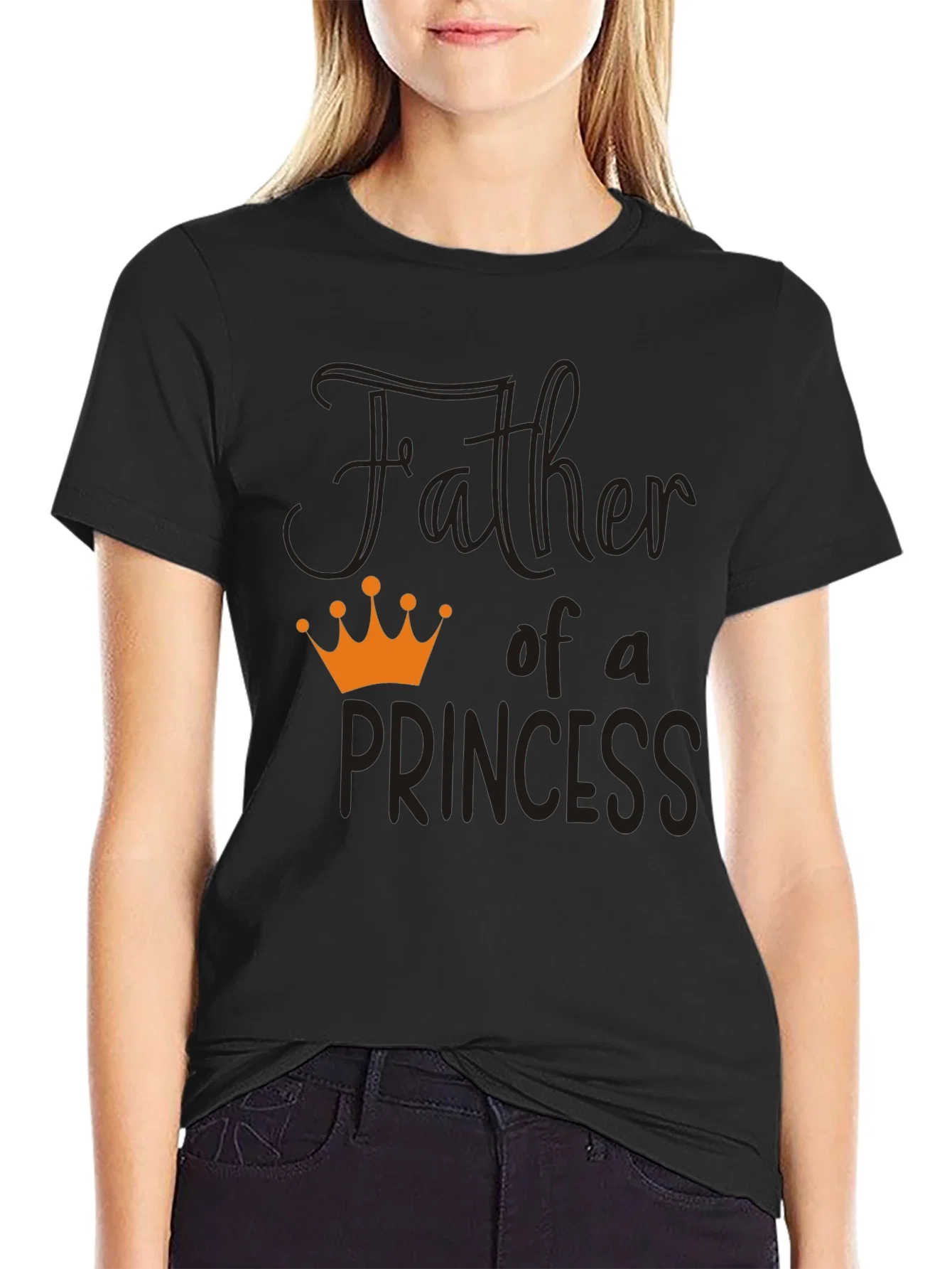 Rebbecca Father of a Princess T-Shirt - Black