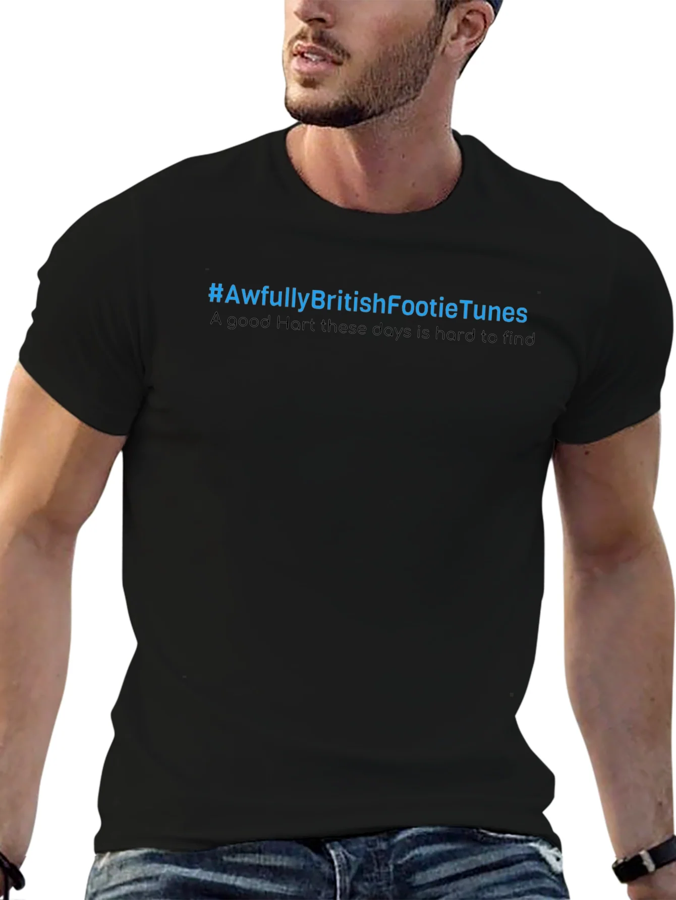Rebbecca Awfully British Footie Tunes Black T-Shirt