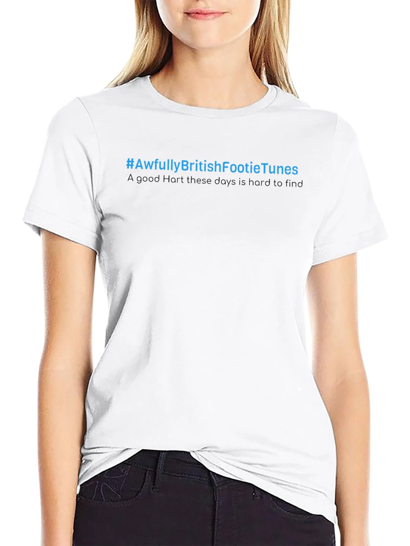 Rebbecca Awfully British Footie Tunes Black T-Shirt