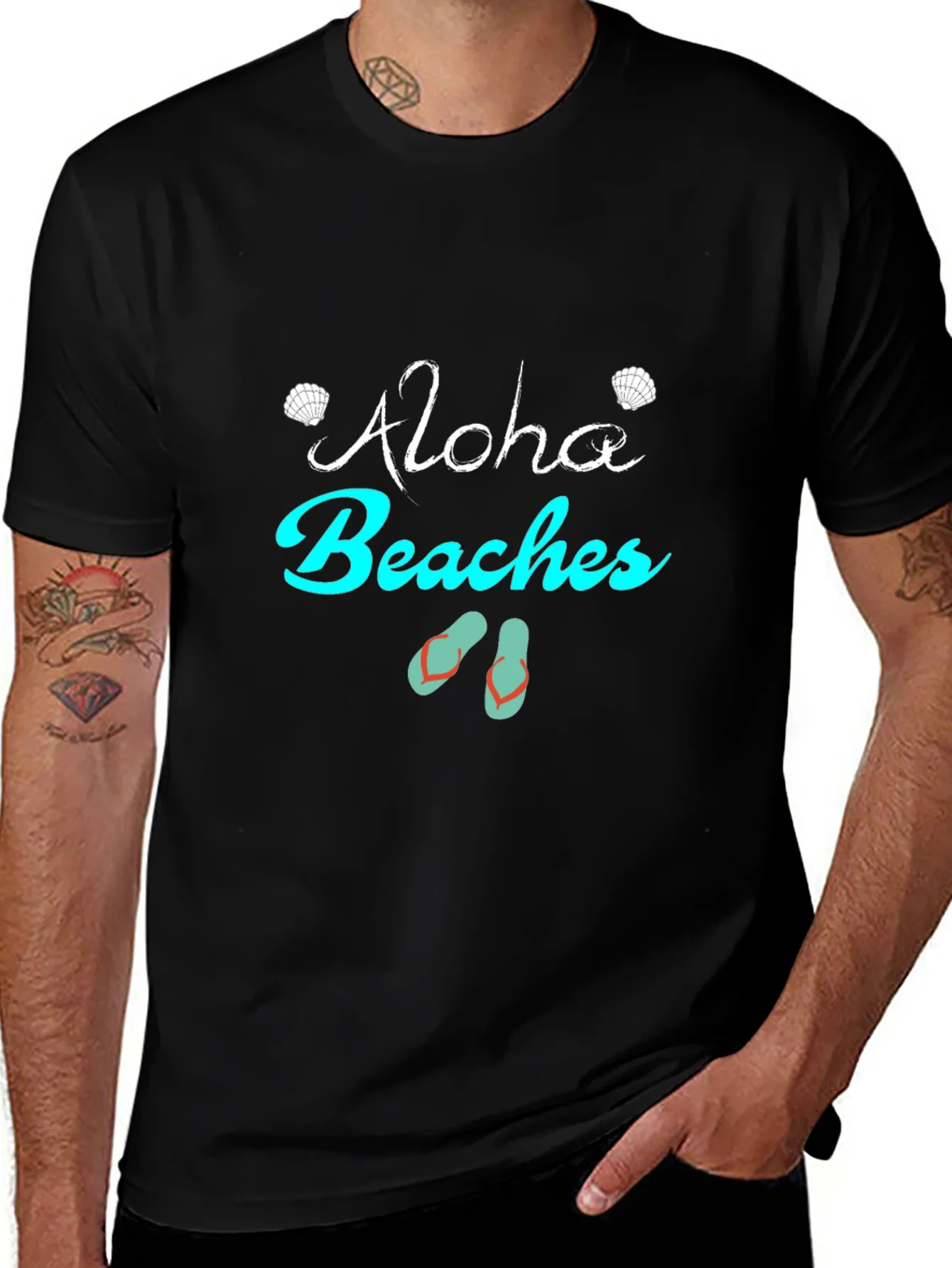 Camiseta Negra Aloha Beaches