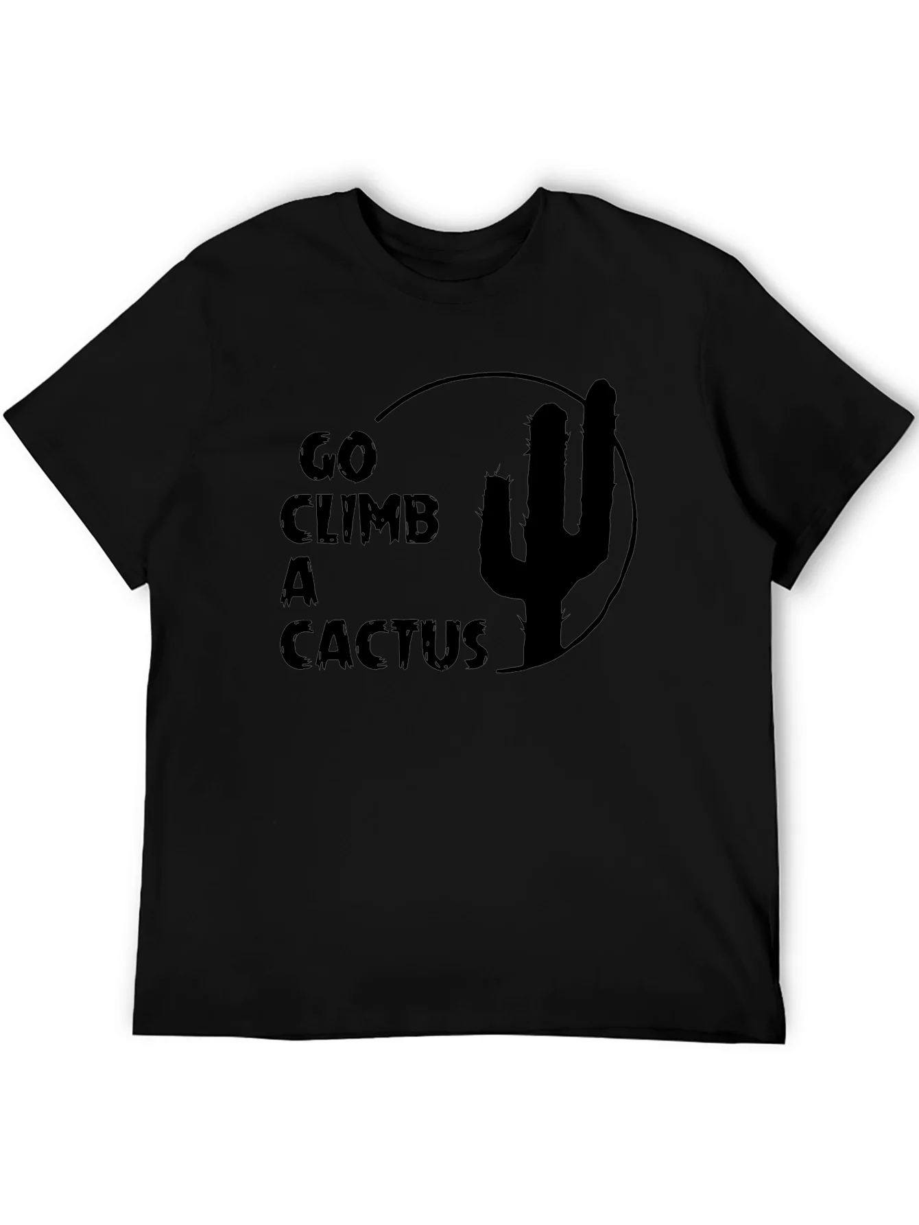 Camiseta Negra Go Climb a Cactus