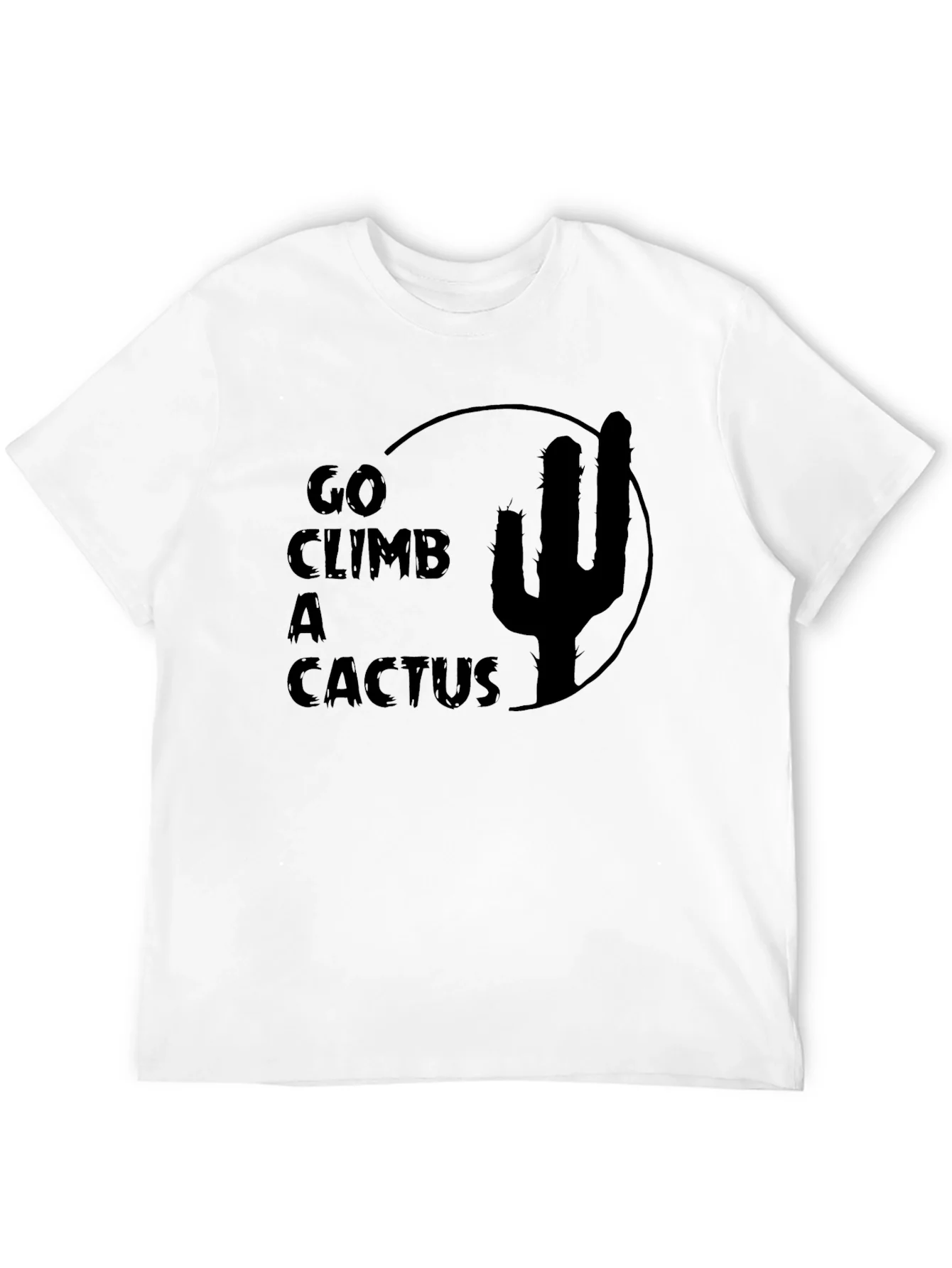 Camiseta Negra Go Climb a Cactus