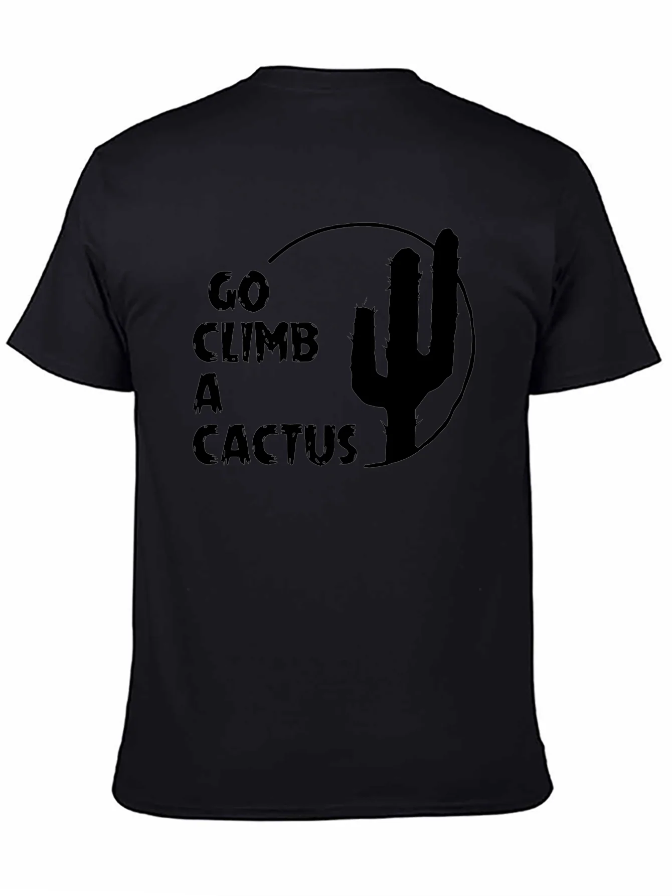 Camiseta Negra Go Climb a Cactus