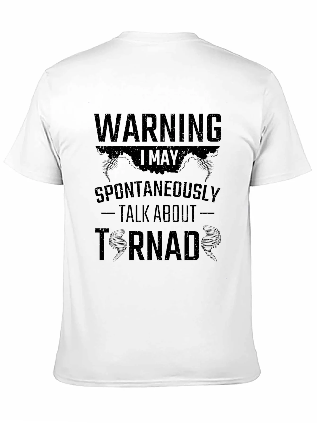 Camiseta Negra Hombre - Advertencia Tornado