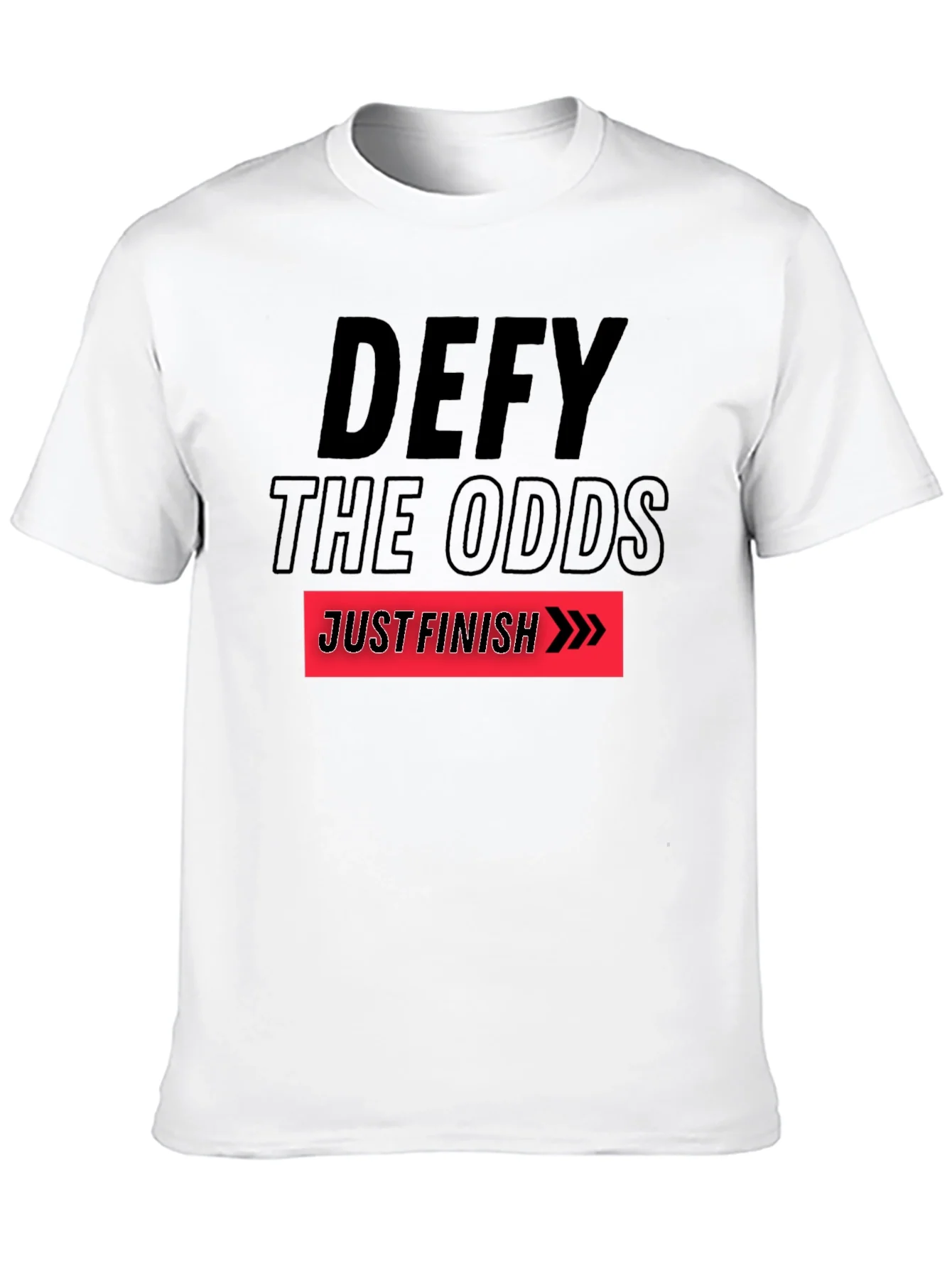 Camiseta Negra Motivacional Defy The Odds