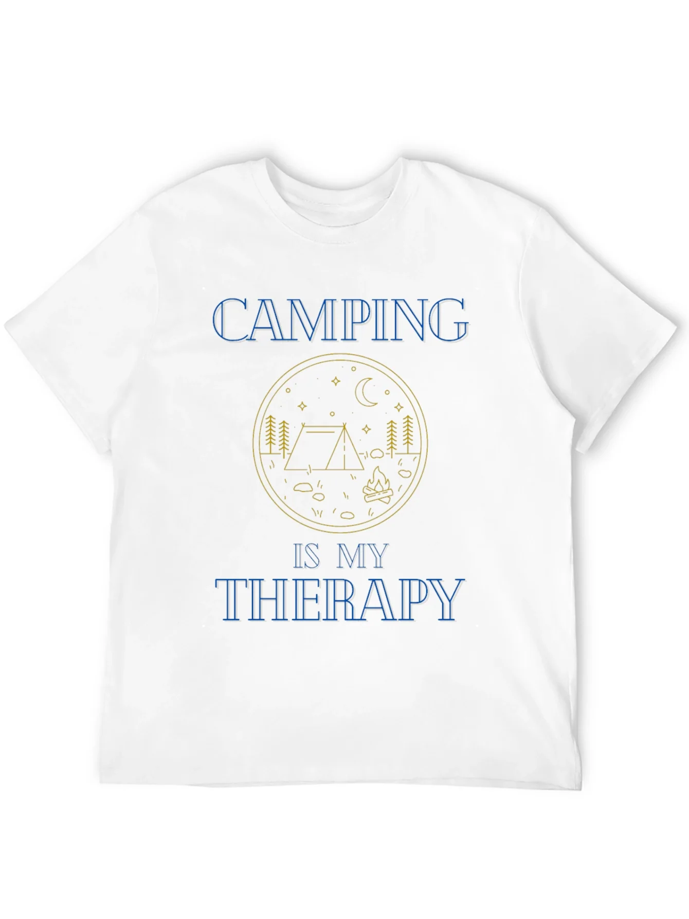 Camiseta Negra - Camping is my Therapy