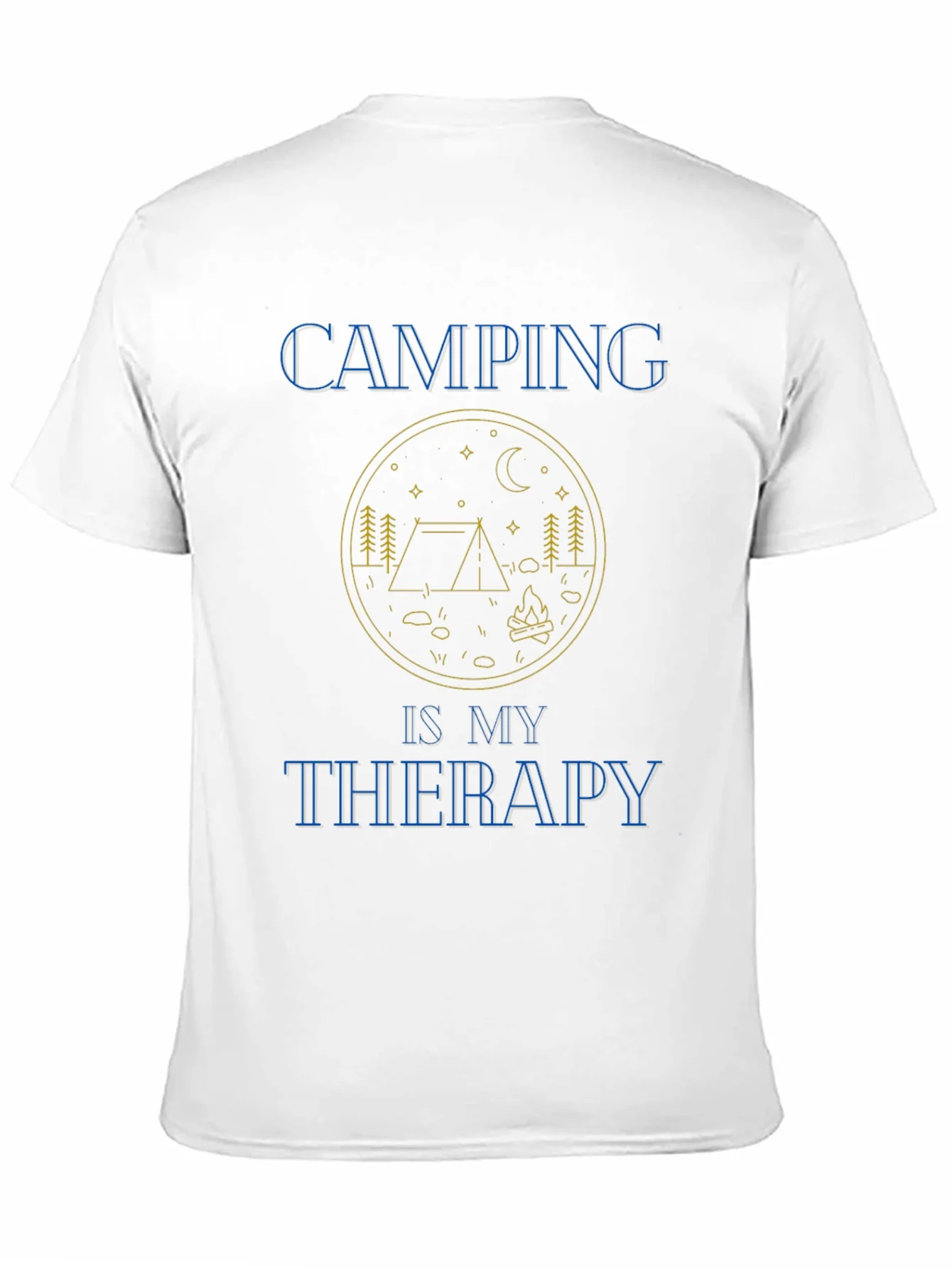 Camiseta Negra - Camping is my Therapy