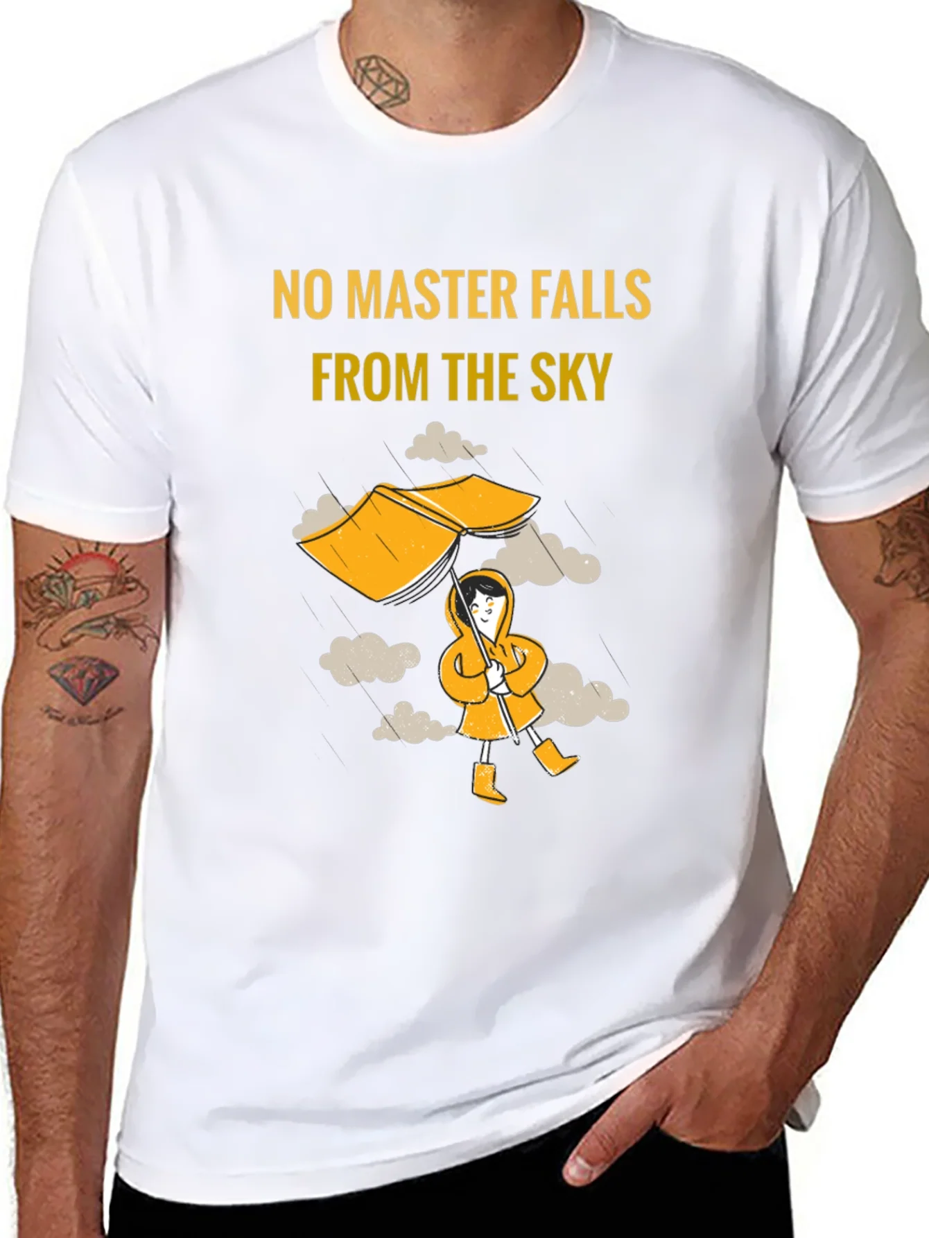 Rebbecca Humorous No Master Falls Graphic T-Shirt
