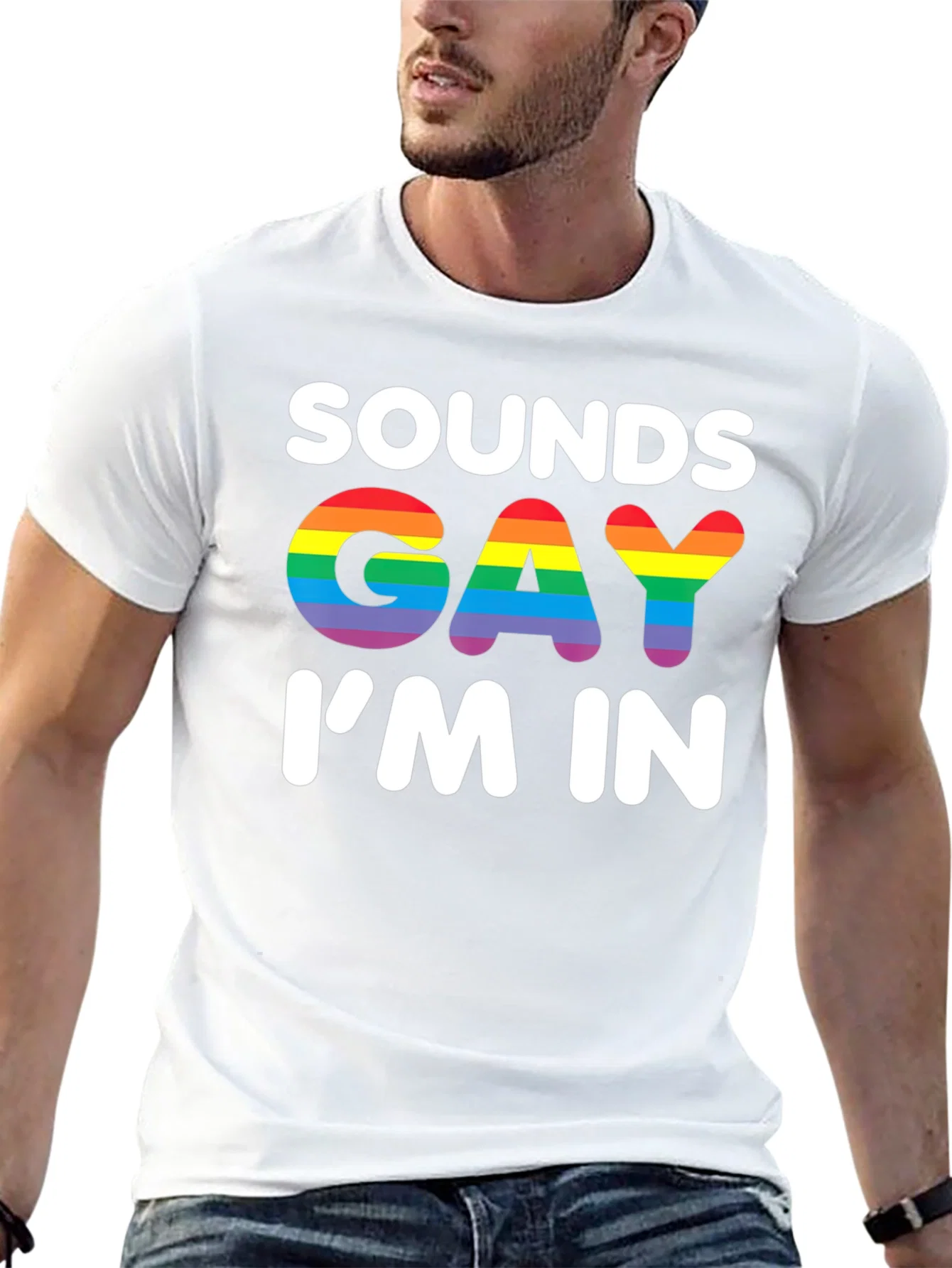 Rebbecca Sounds Gay Im In T-Shirt - Rainbow Pride