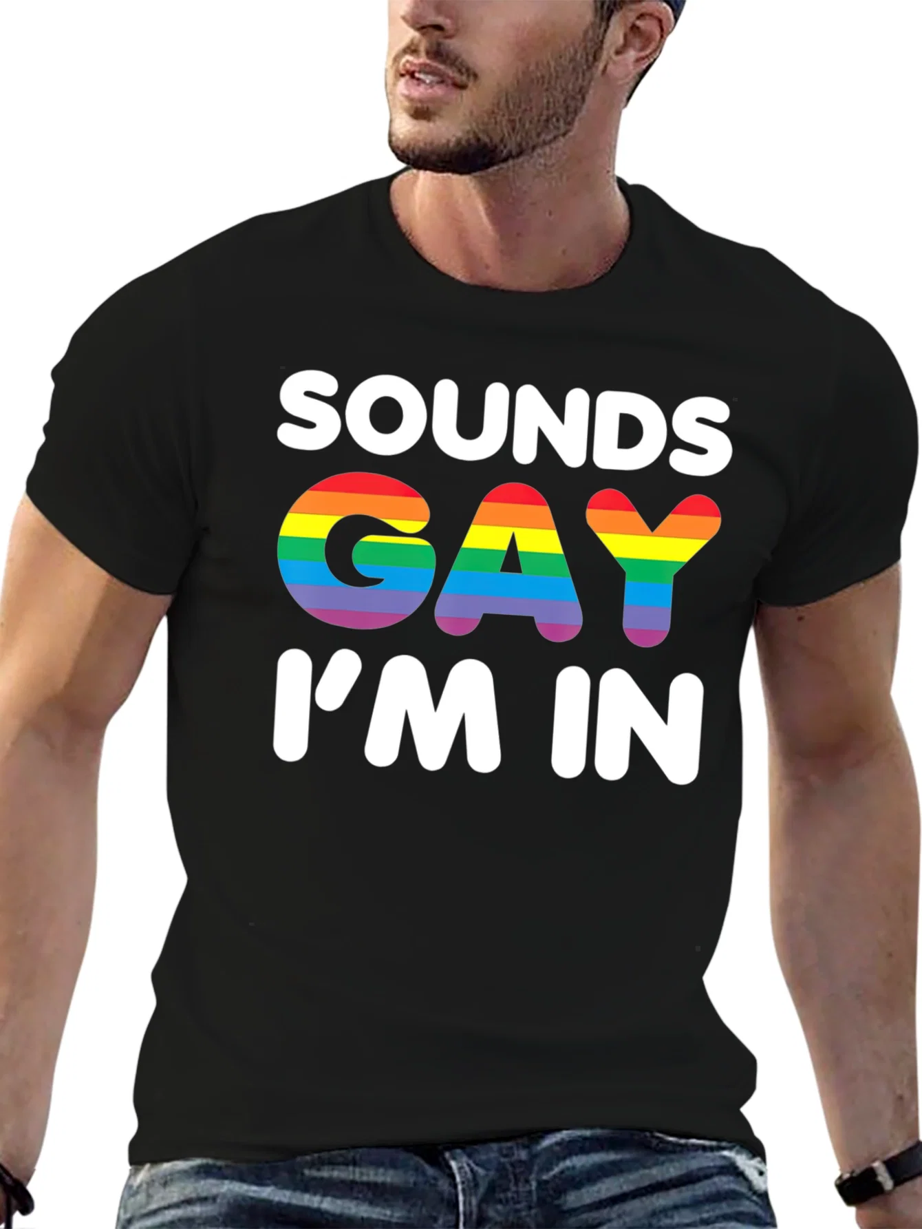 Rebbecca Sounds Gay Im In T-Shirt - Rainbow Pride