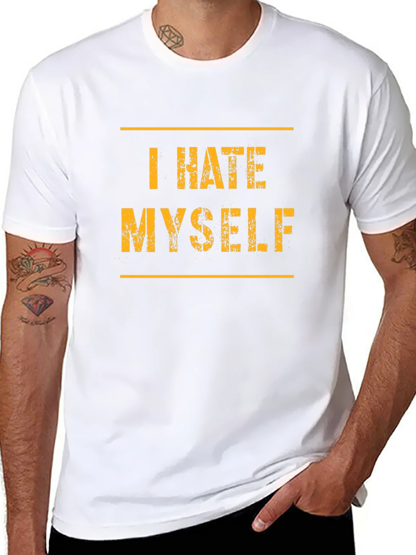 Rebbecca I Hate Myself T-Shirt - Black Graphic Tee