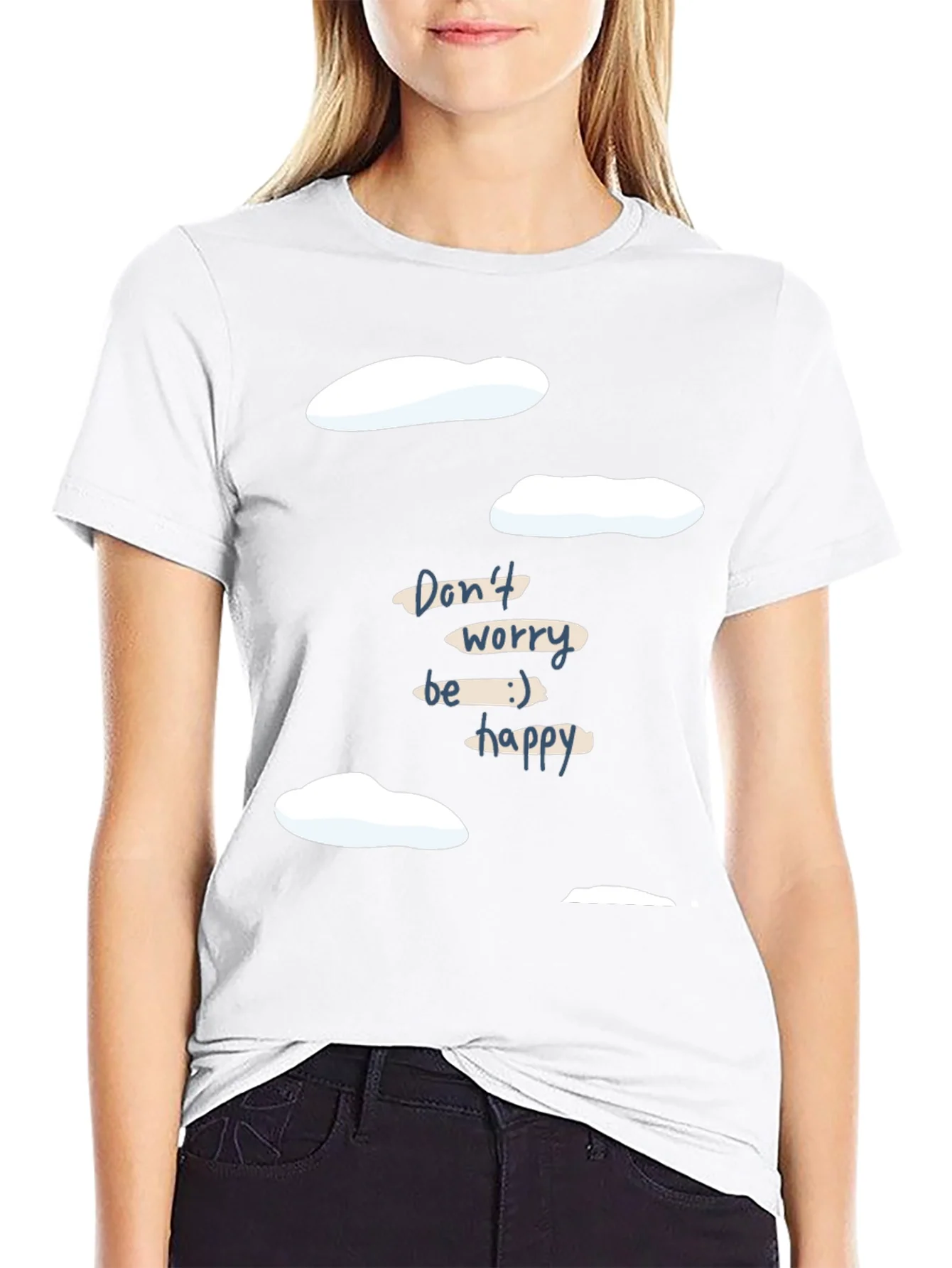 Rebbecca Dont Worry Be Happy Graphic Tee