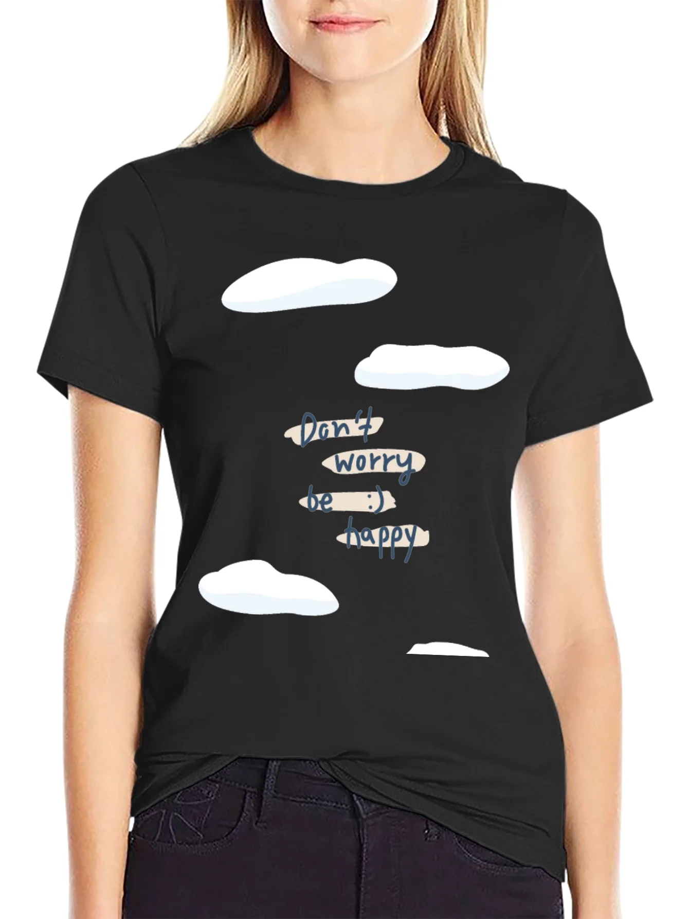 Rebbecca Dont Worry Be Happy Graphic Tee