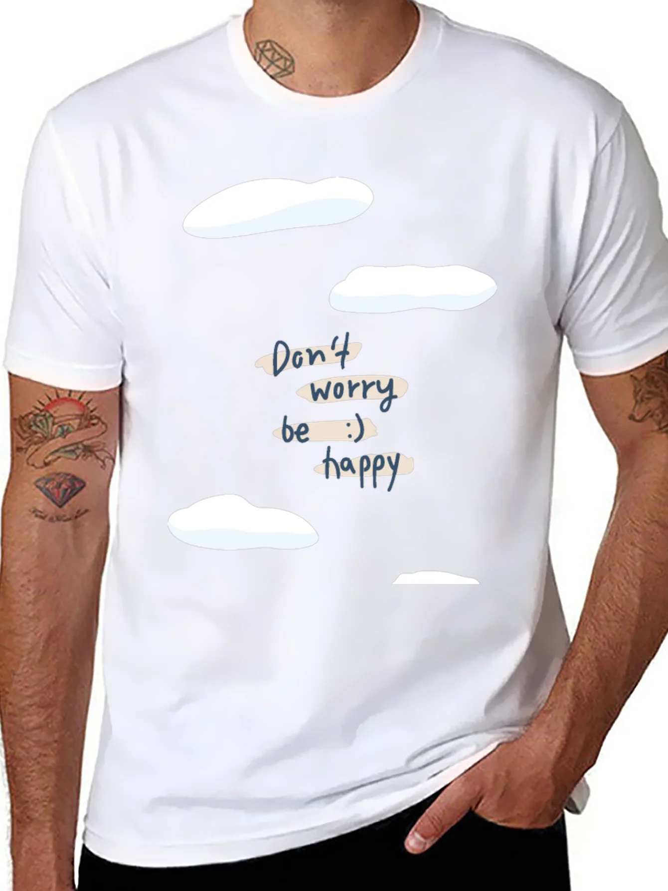 Rebbecca Dont Worry Be Happy Graphic Tee