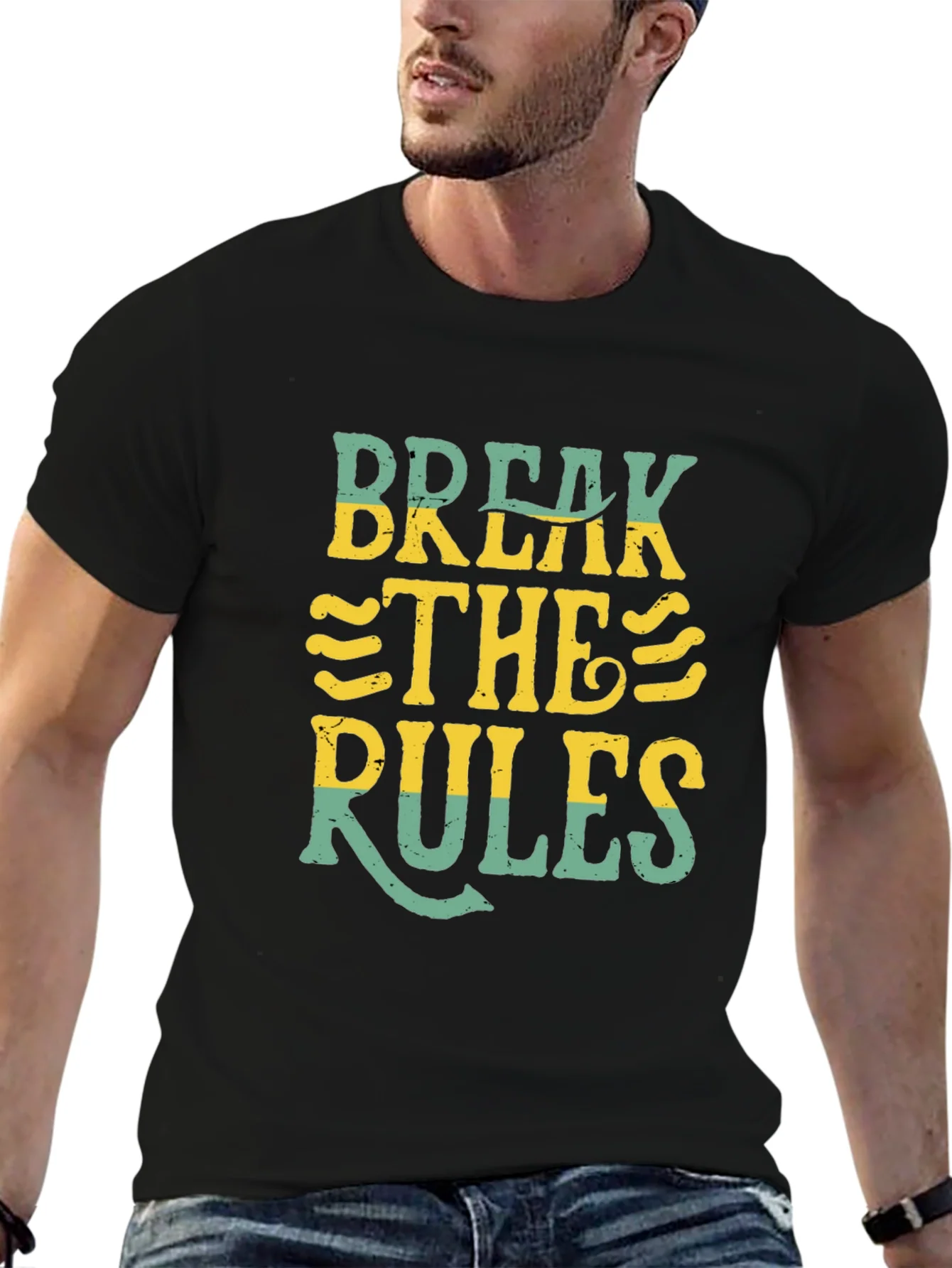 Rebbecca Break the Rules Graphic T-Shirt - Black
