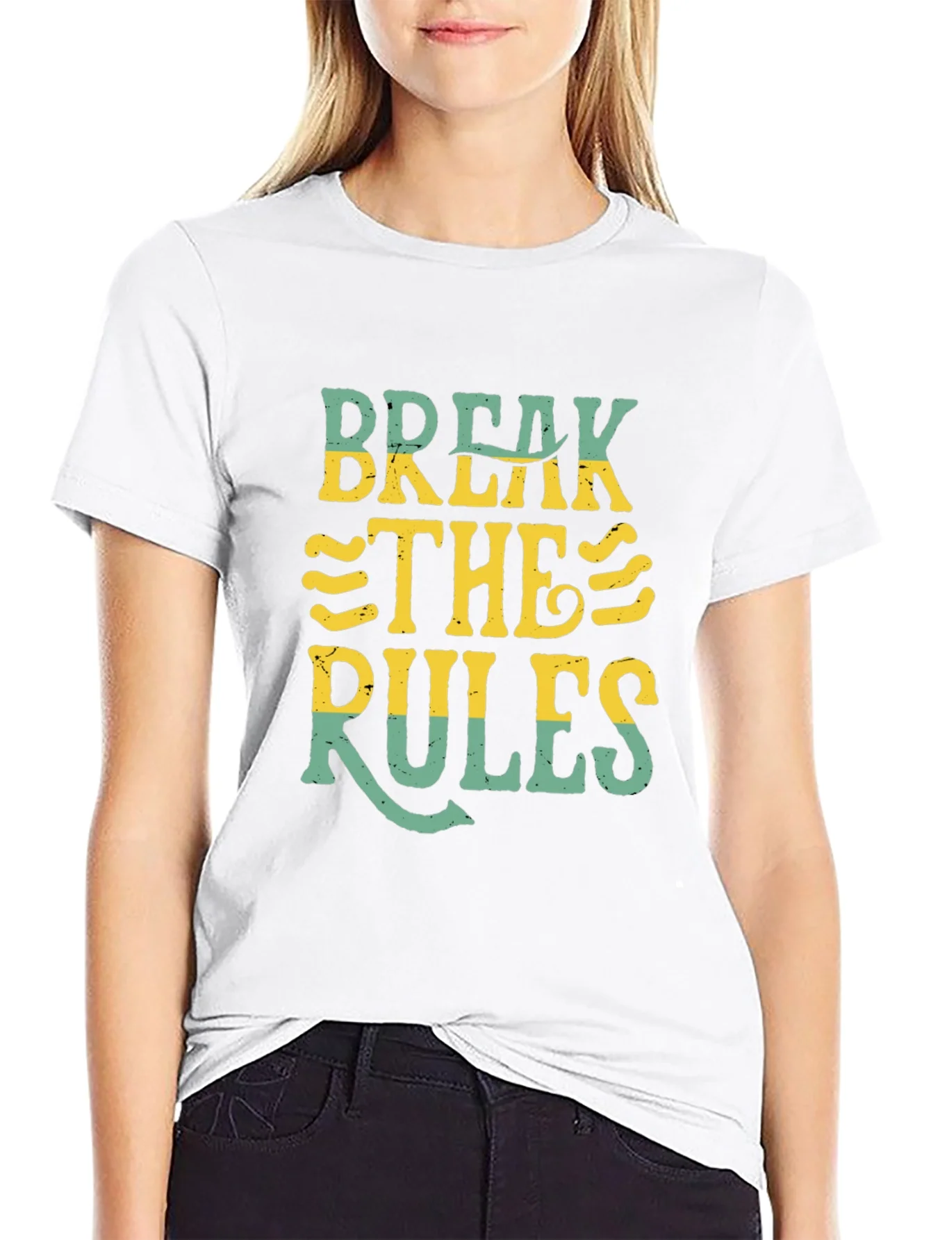 Rebbecca Break the Rules Graphic T-Shirt - Black
