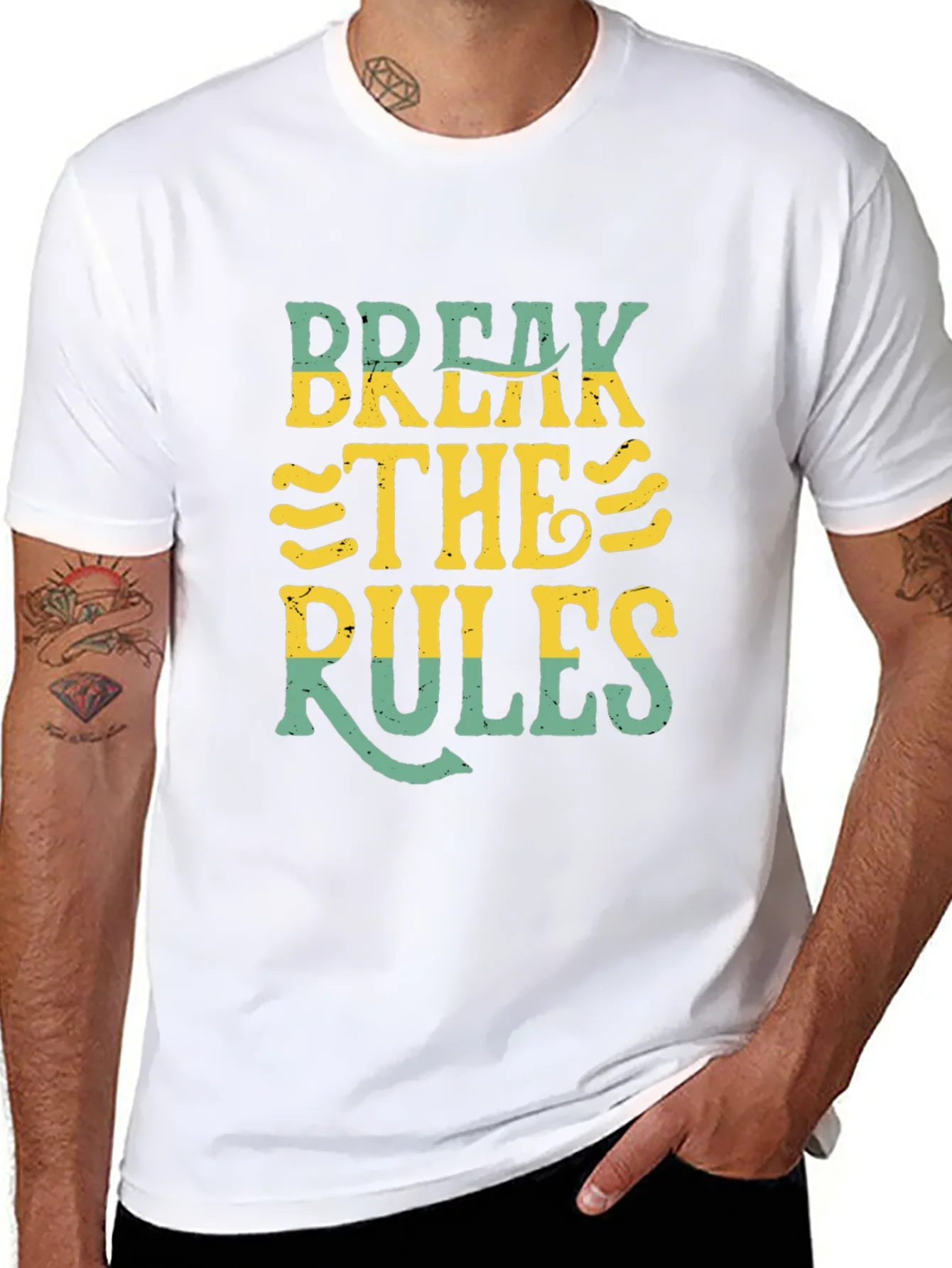 Rebbecca Break the Rules Graphic T-Shirt - Black