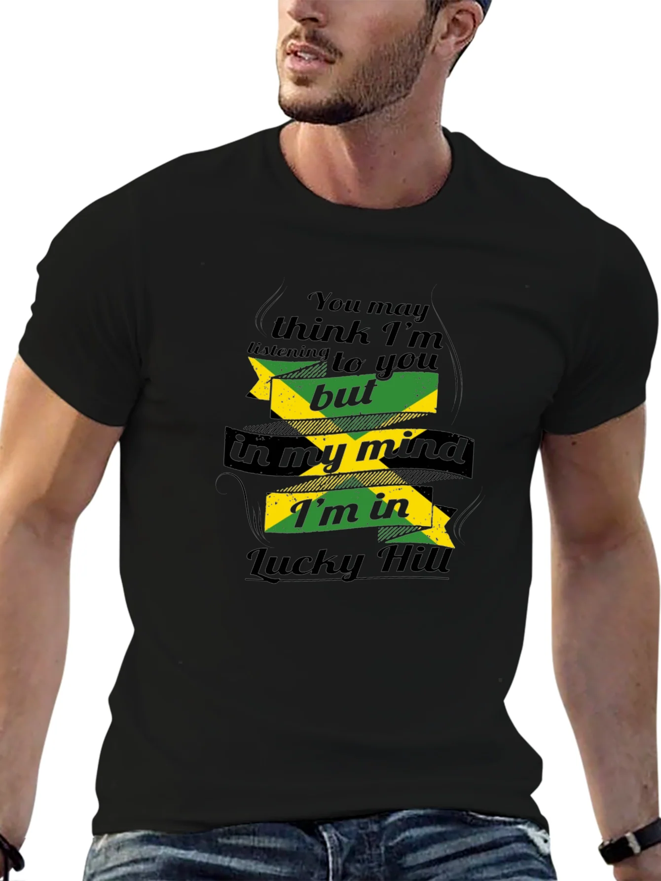Camiseta Negra Jamaica Lucky Hill