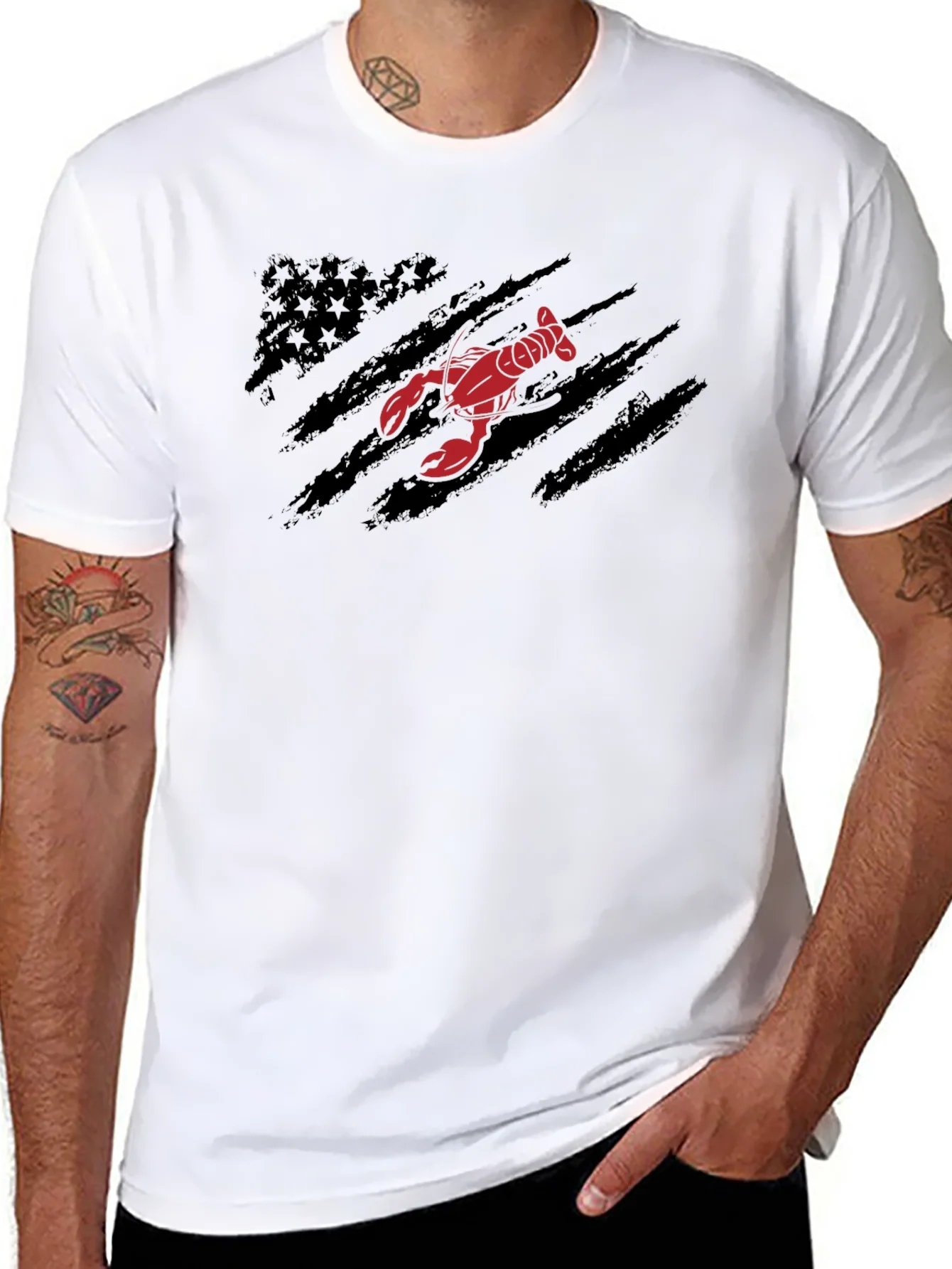Rebbecca Lobster American Flag T-Shirt