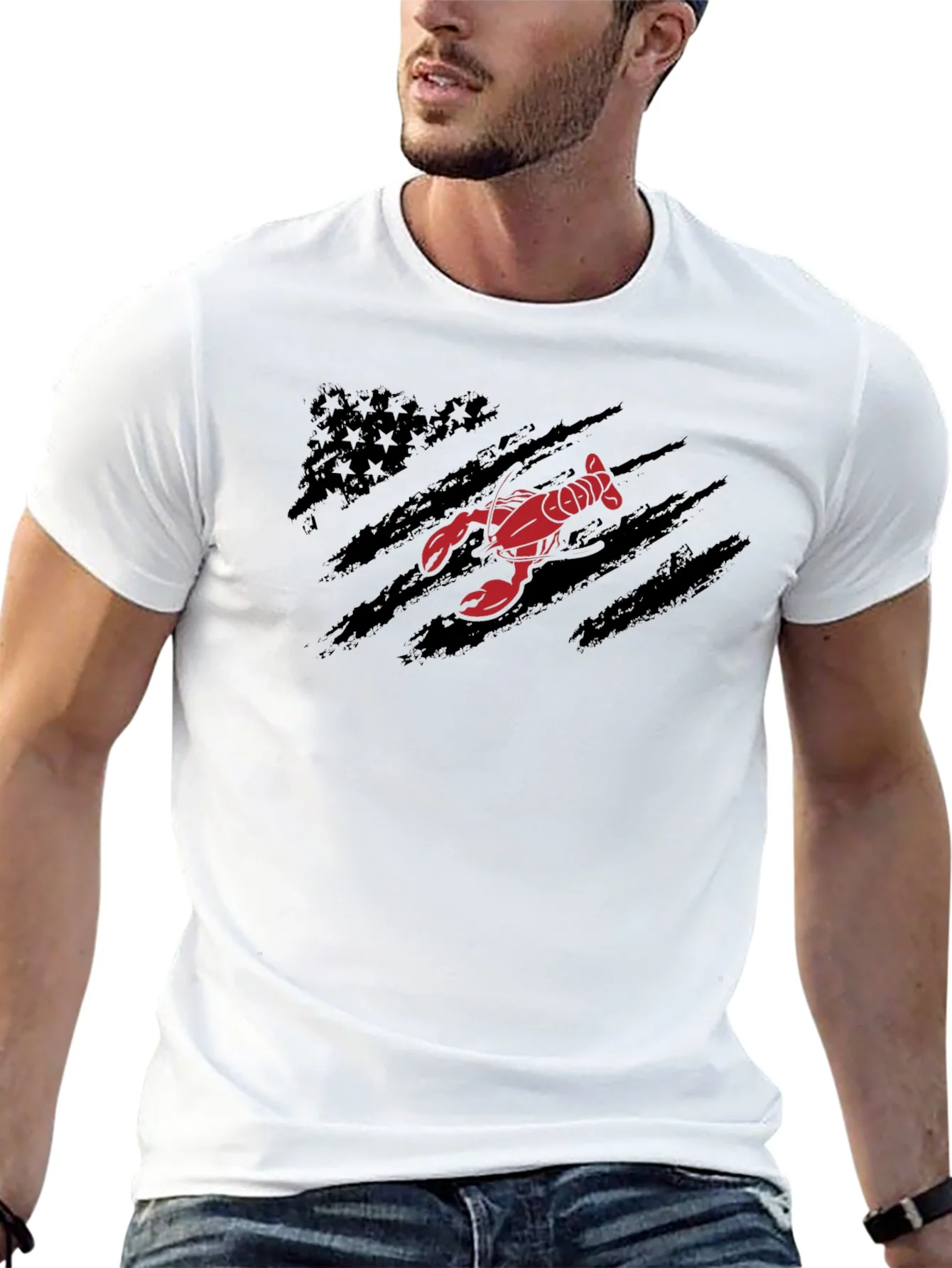 Rebbecca Lobster American Flag T-Shirt