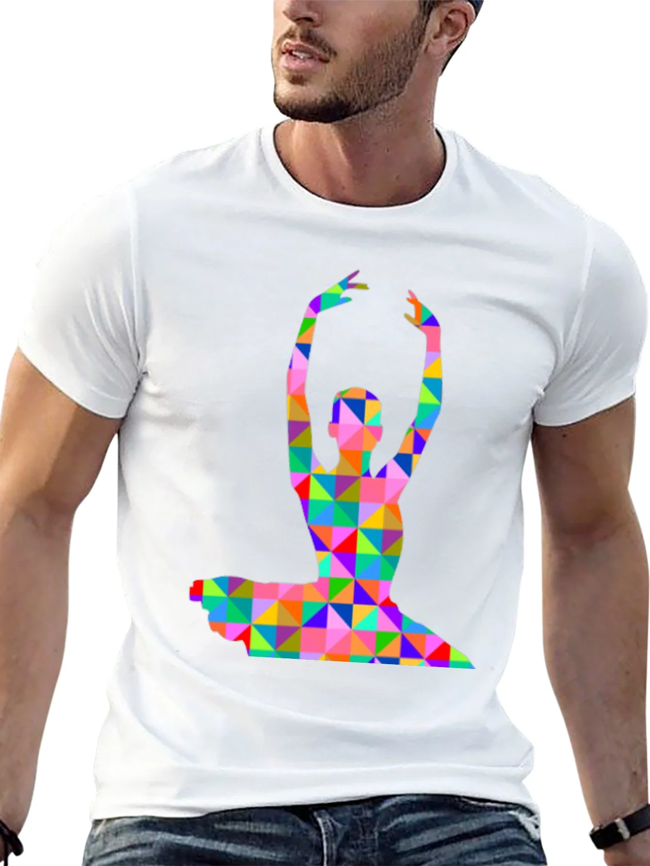 Rebbecca Geometric Ballerina Graphic T-Shirt - Black