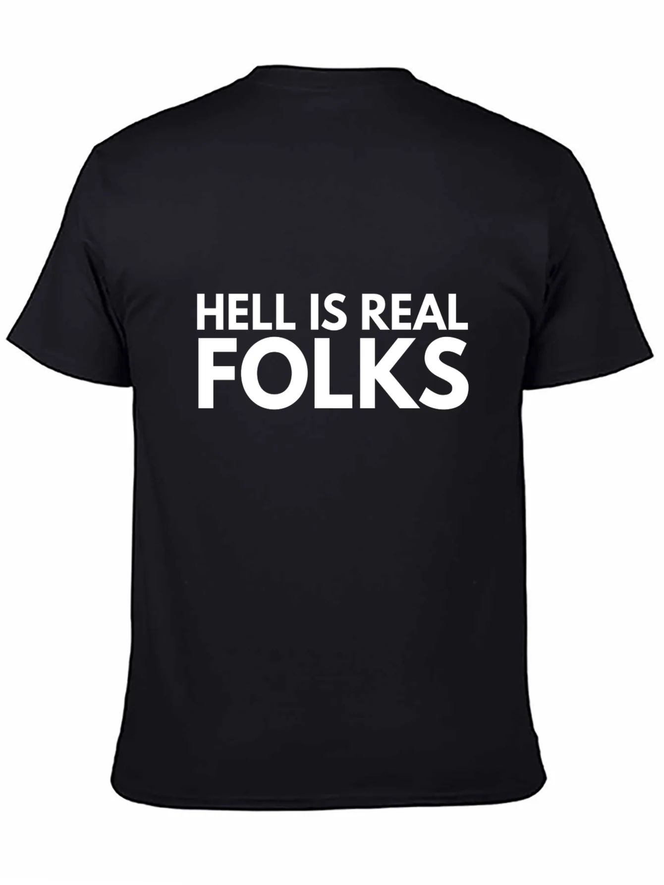 Camiseta Negra Hell is Real Folks