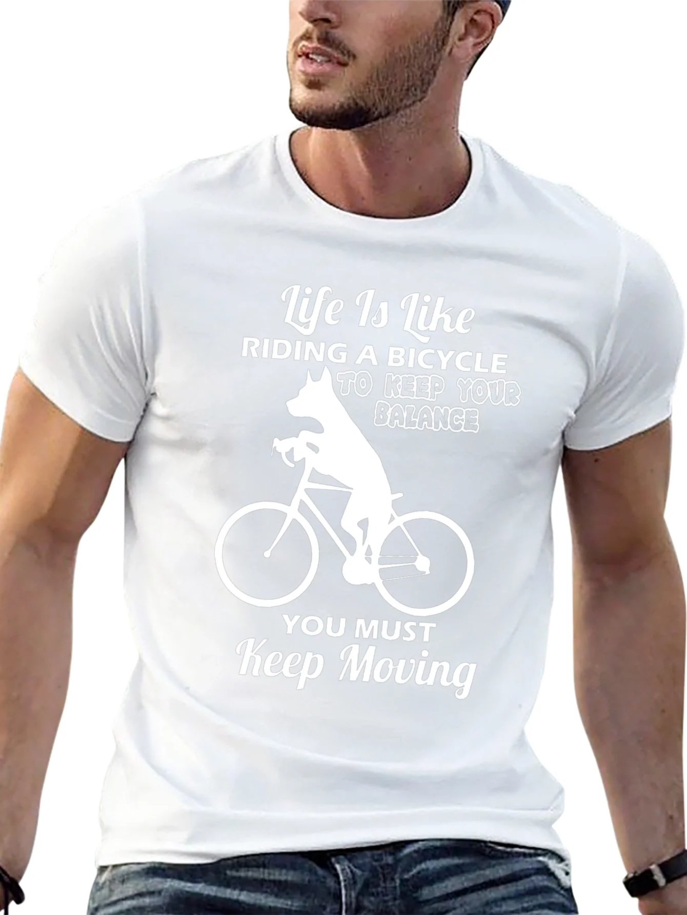 Camiseta Negra con Dise?o de Ciclismo y Mensaje Motivacional