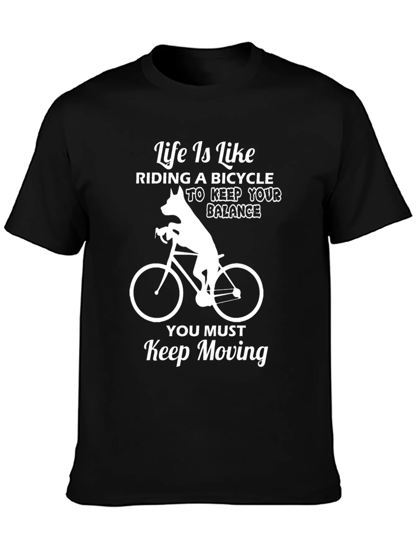 Camiseta Negra con Dise?o de Ciclismo y Mensaje Motivacional