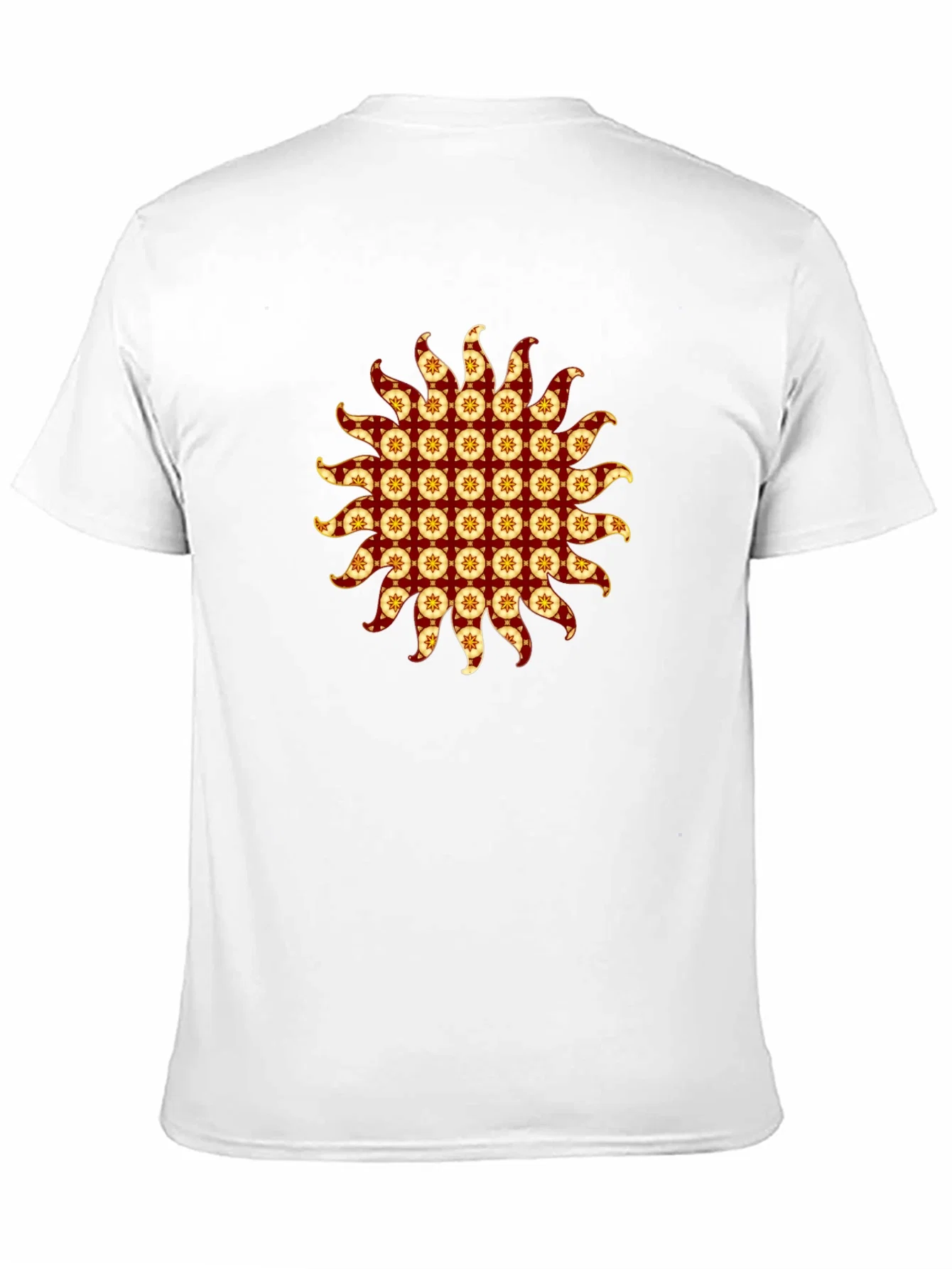Rebbecca Stylish Black T-Shirt with Sunburst Graphic