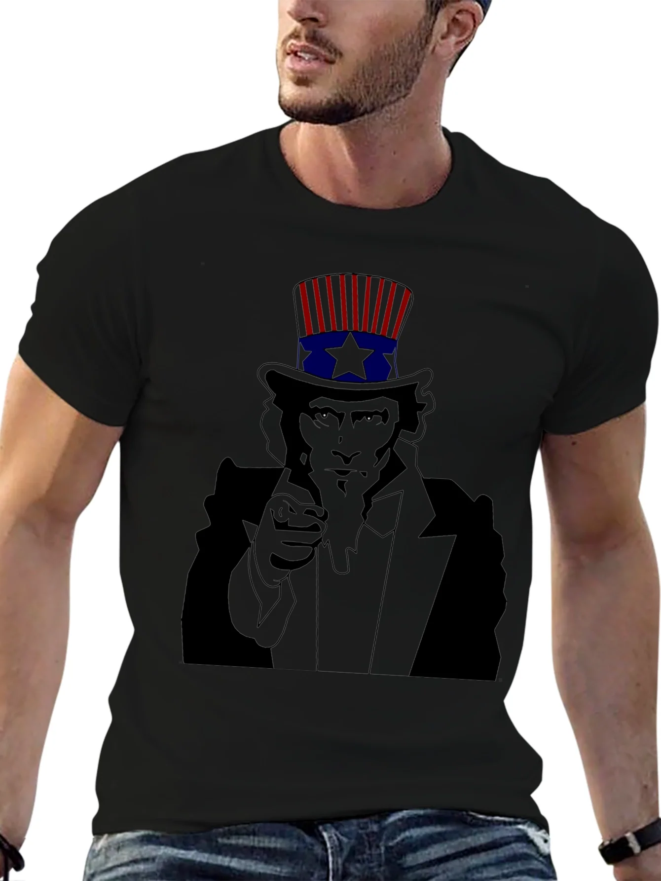 Rebbecca Uncle Sam Pointing Black T-Shirt
