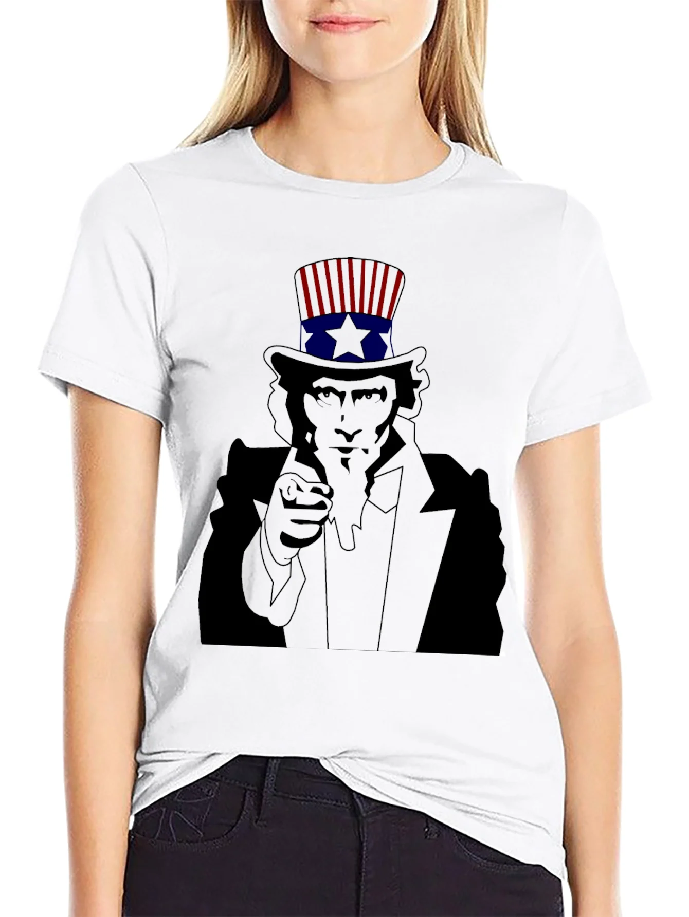 Rebbecca Uncle Sam Pointing Black T-Shirt