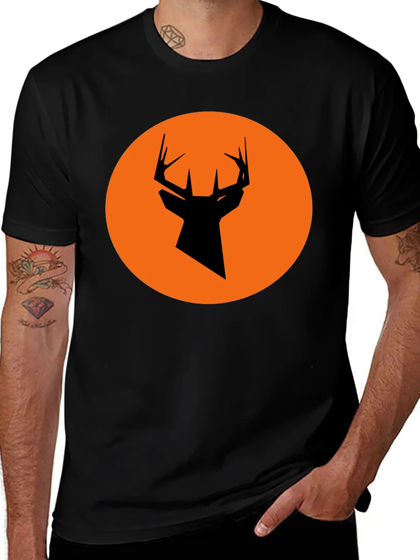 Rebbecca Modern Deer Silhouette Graphic Tee
