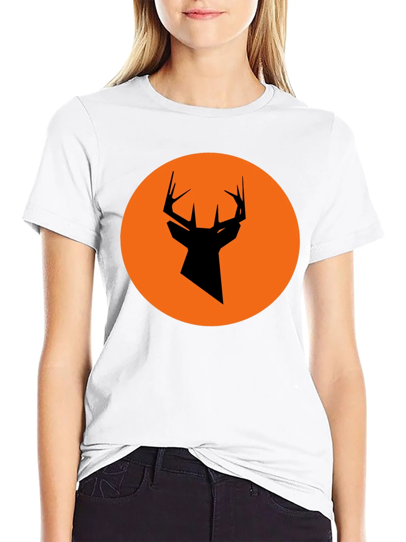 Rebbecca Modern Deer Silhouette Graphic Tee