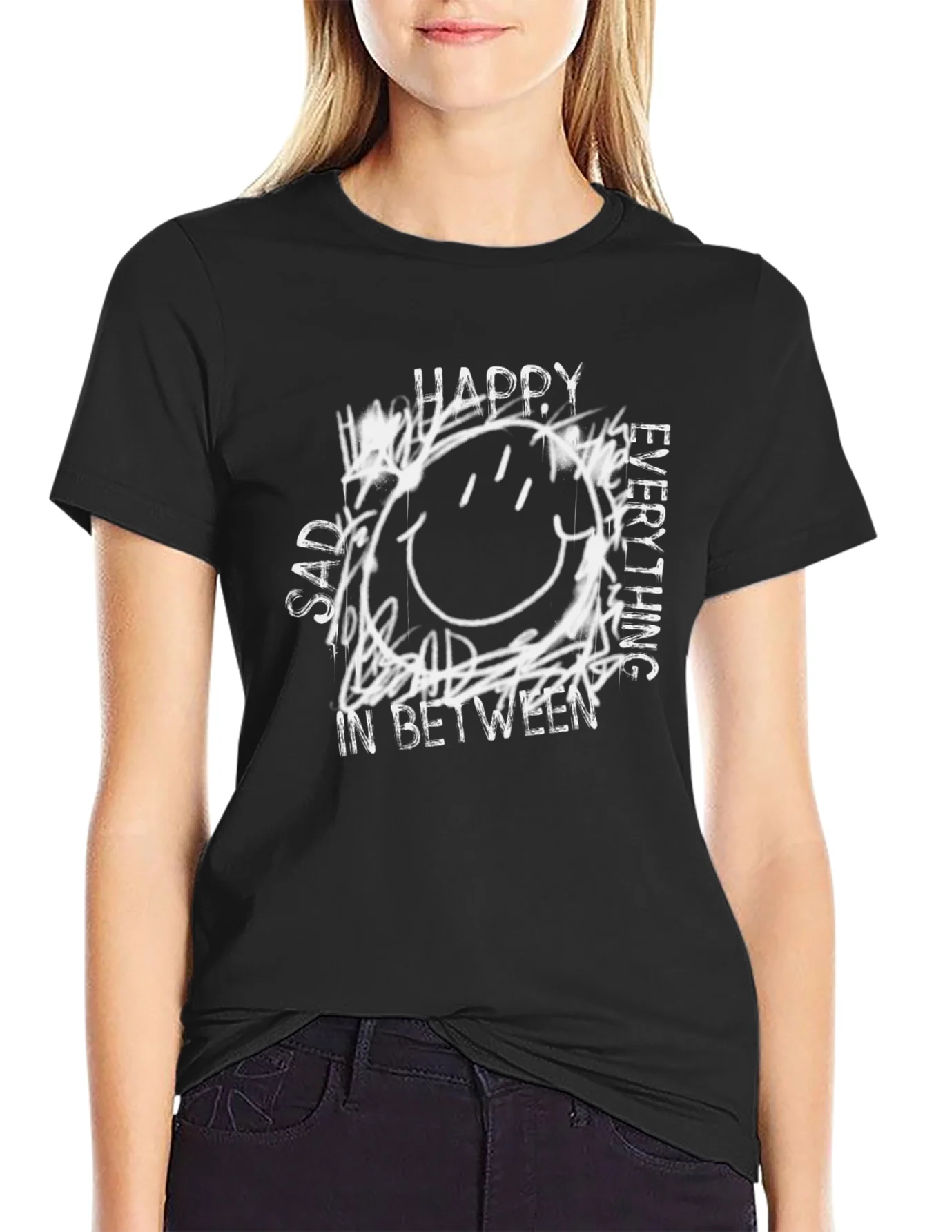 Rebbecca Happy Sad T-Shirt - Graphic Tee