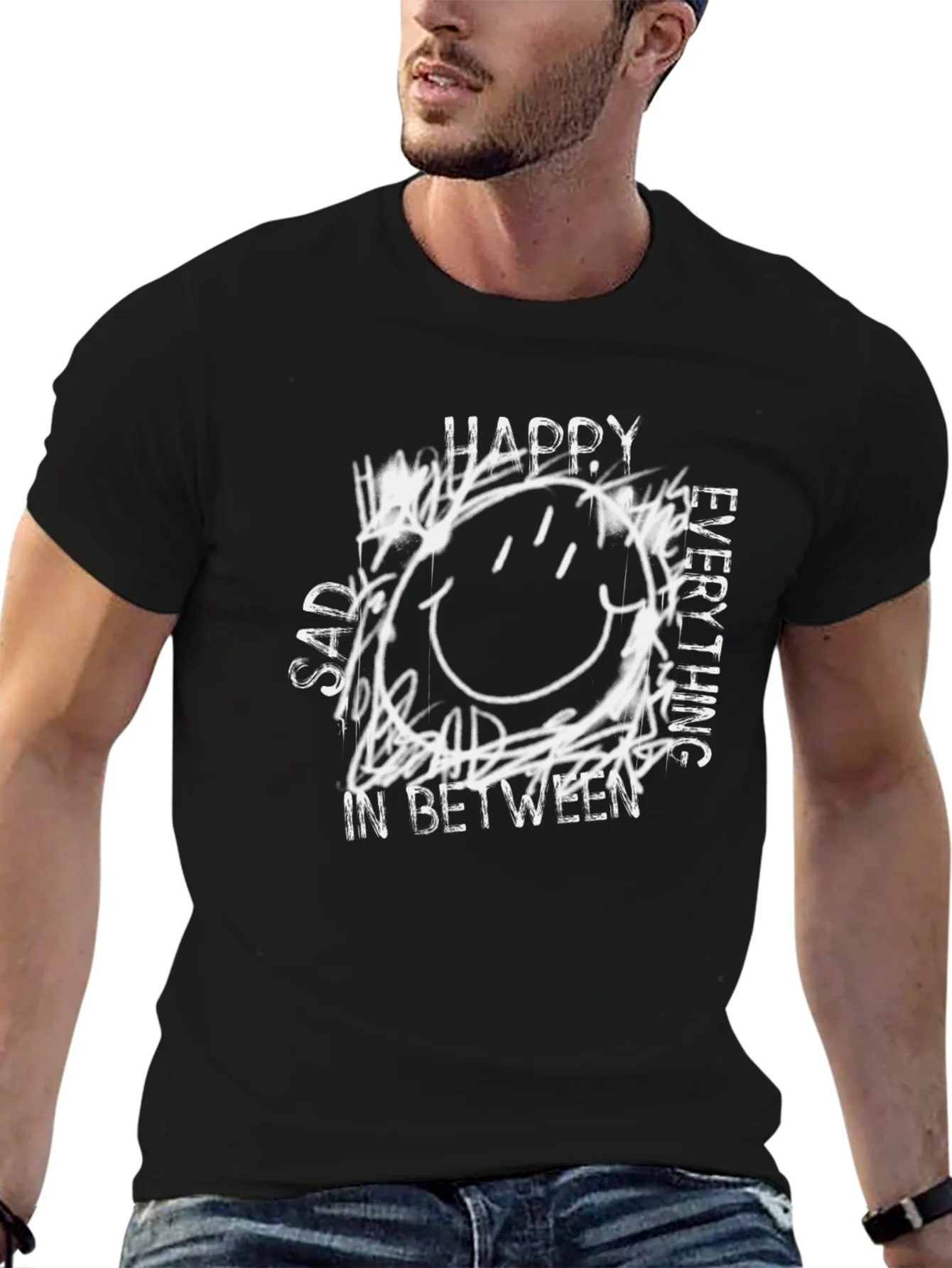 Rebbecca Happy Sad T-Shirt - Graphic Tee
