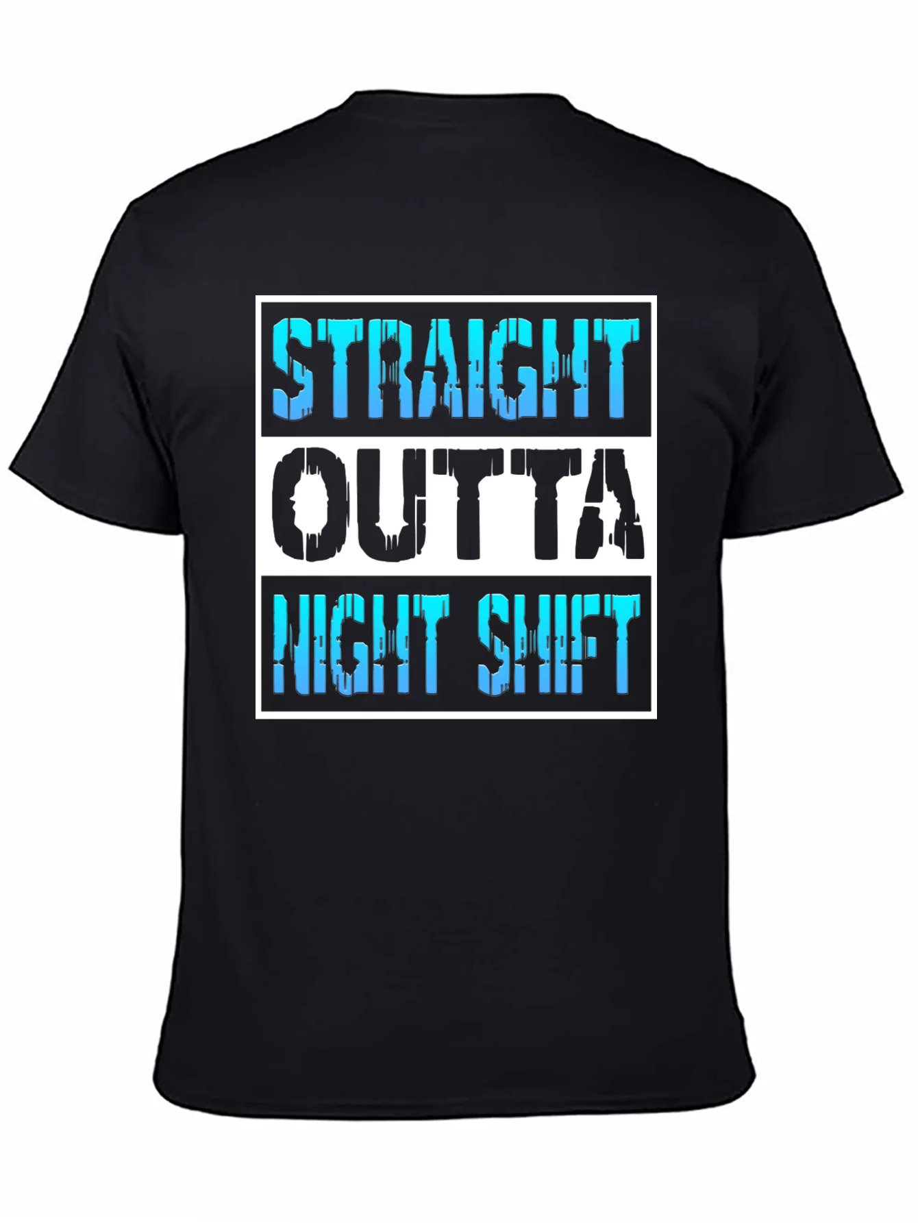 Camiseta Negra Straight Outta Night Shift
