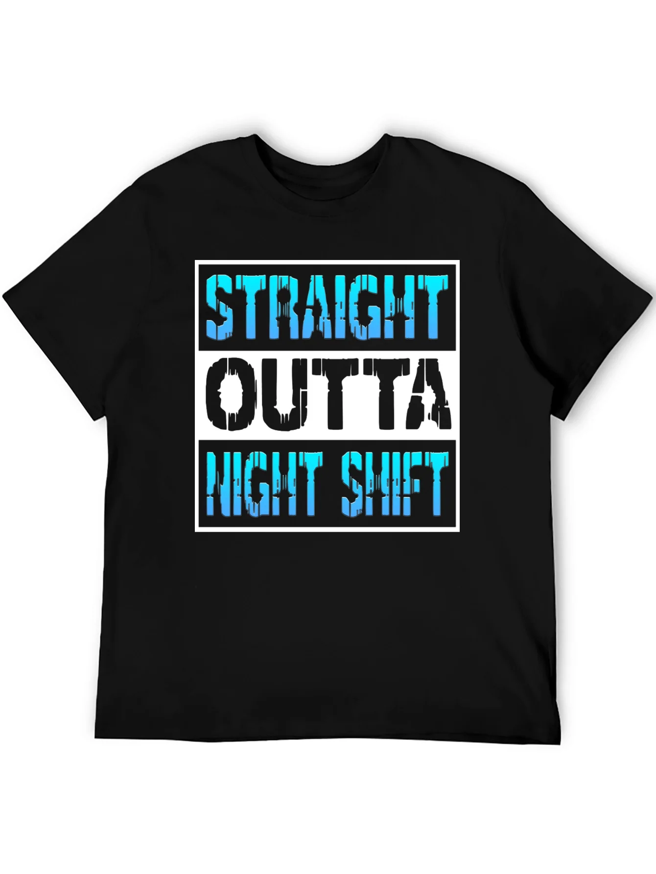 Camiseta Negra Straight Outta Night Shift