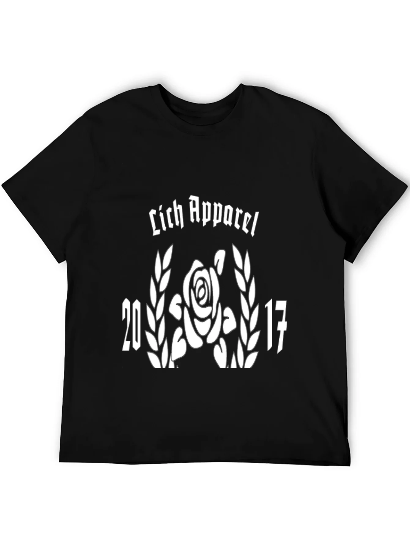 Rebbecca Lich Apparel Black T-Shirt Rose and 2017 Graphic