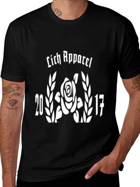 Rebbecca Lich Apparel Black T-Shirt Rose and 2017 Graphic