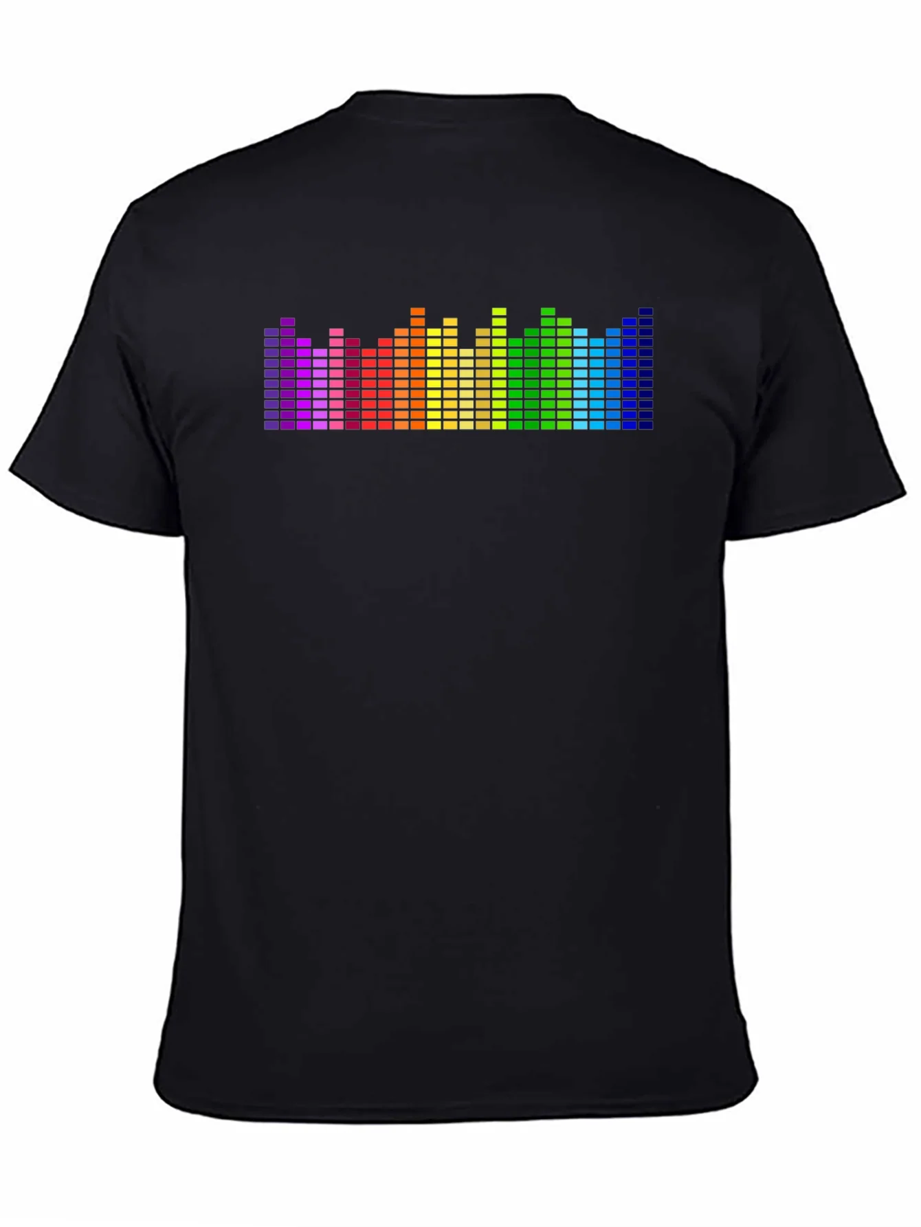Rebbecca Rainbow Equalizer Graphic Black T-Shirt