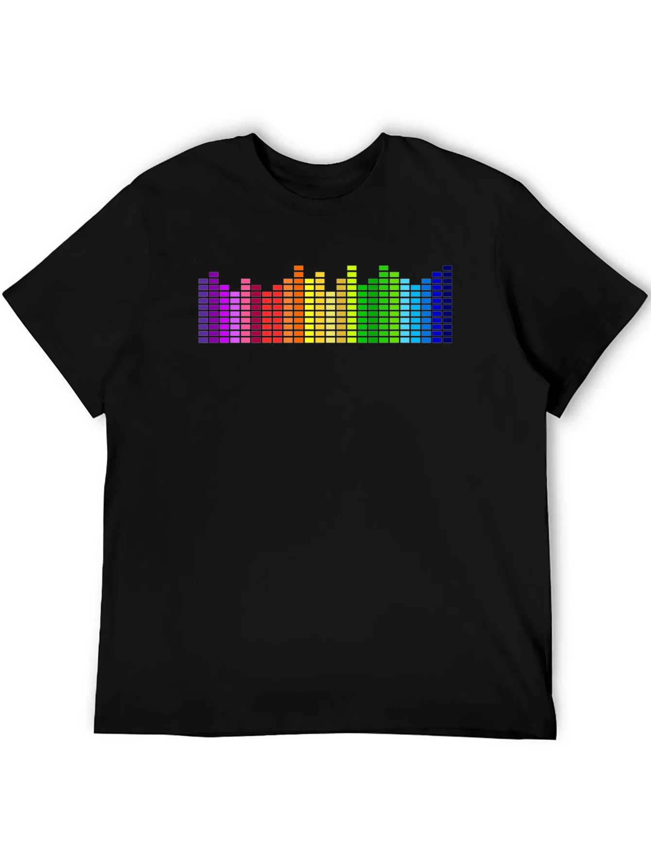 Rebbecca Rainbow Equalizer Graphic Black T-Shirt